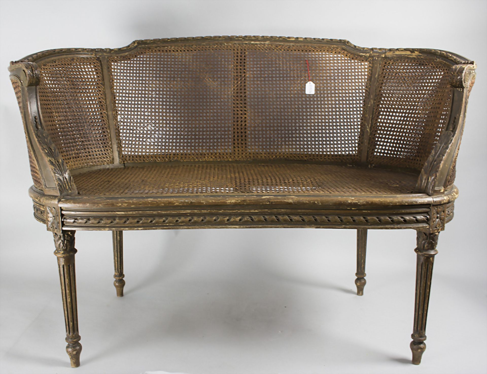 Sitzbank Louis Seize / A bench / Un banc Louis XVI, Frankreich, wohl um 1790