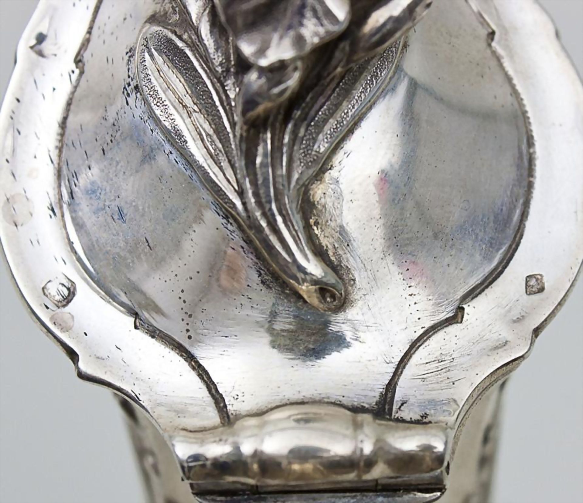 Feine Kristallkaraffe mit Silbermontur/Decanter, Cristallerie St. Louis u. Tetard Freres, ... - Bild 2 aus 4
