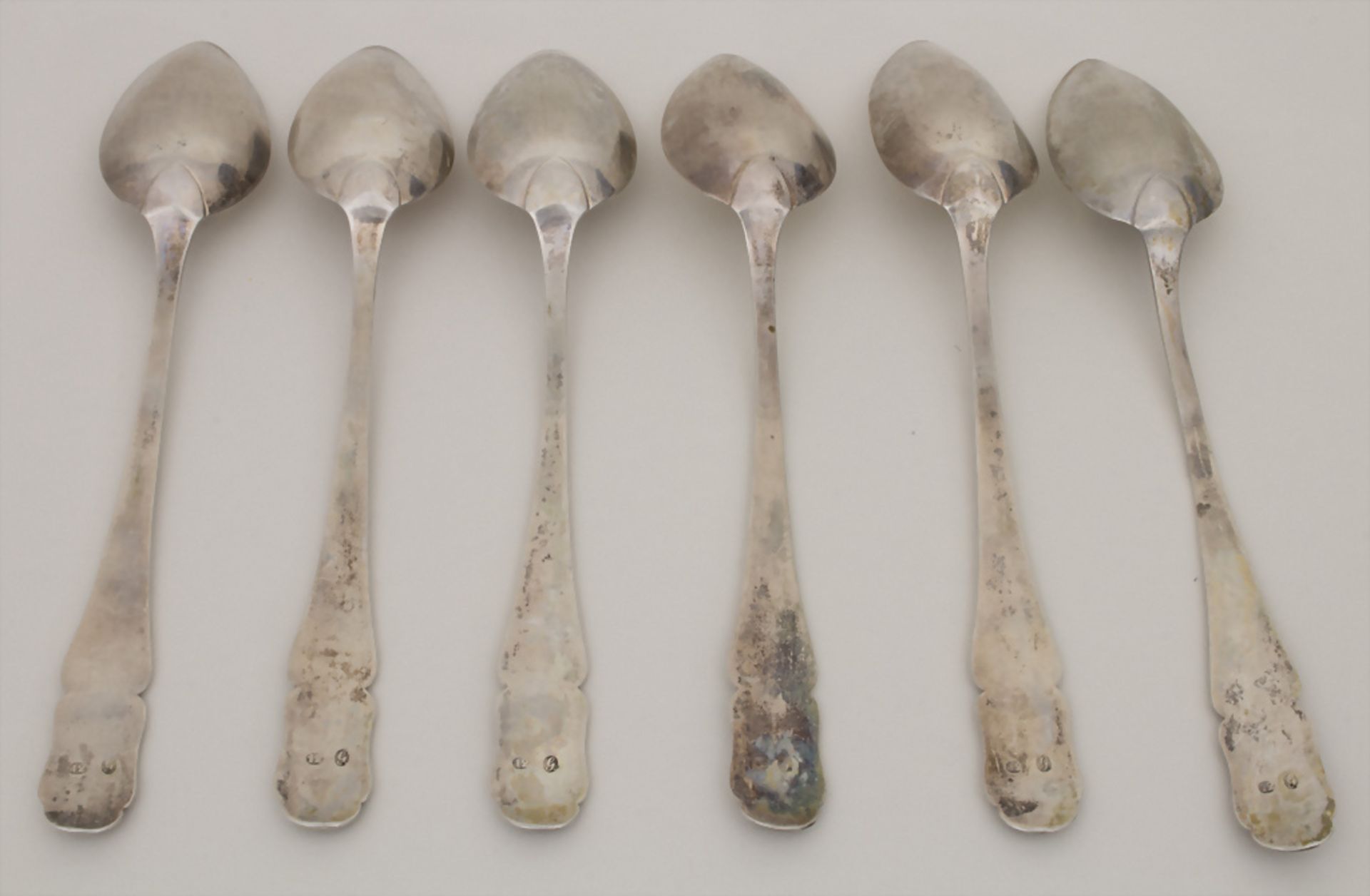 6 Teelöffel / 6 silver tea spoons, um 1800 - Bild 2 aus 6