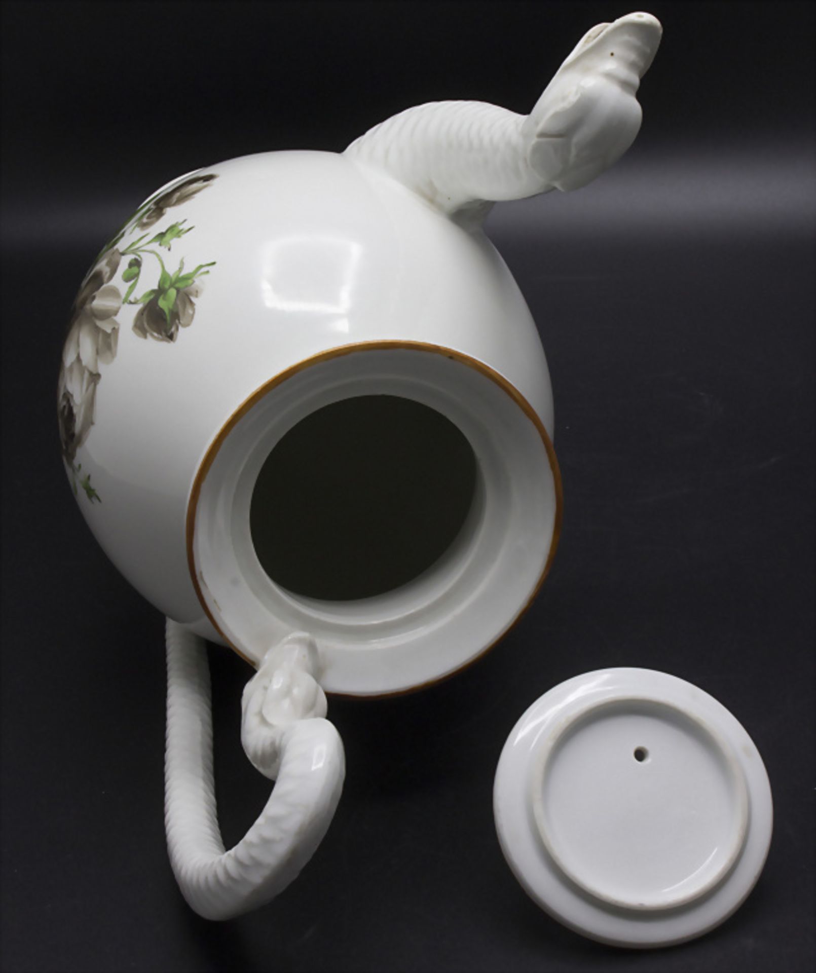 Biedermeier Kanne / An Empire coffee pot, Meissen, Anfang 19. Jh. - Bild 5 aus 8