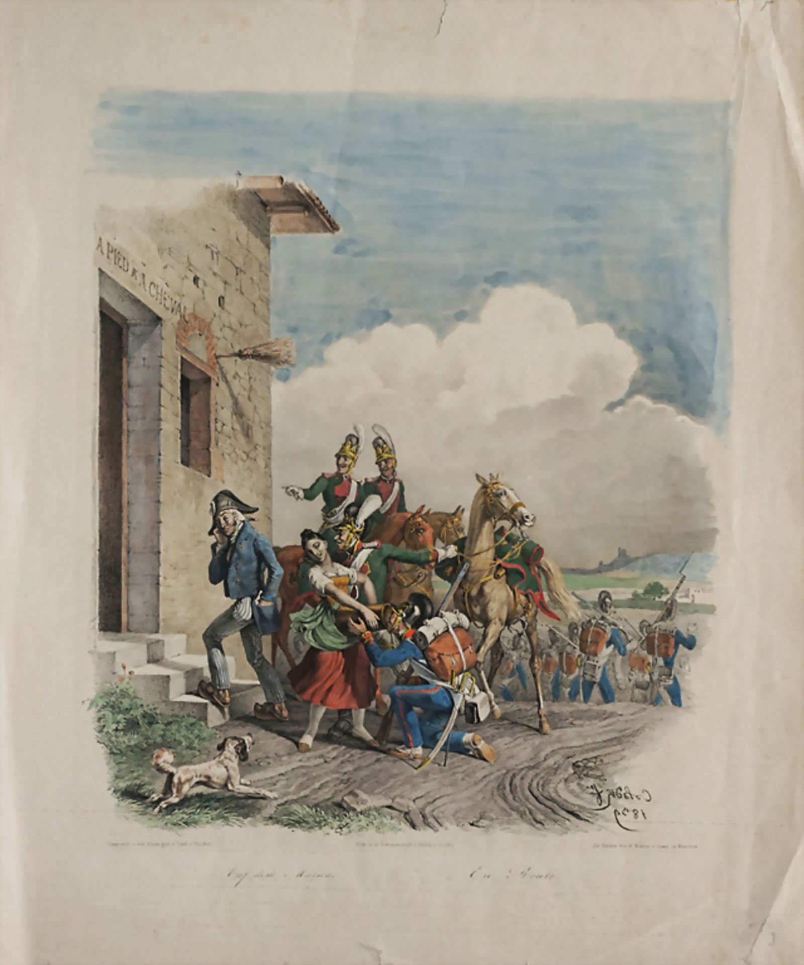 Carl von Heidek, Blatt zur Französischen Julirevolution 1830, 'En Route', 1830er