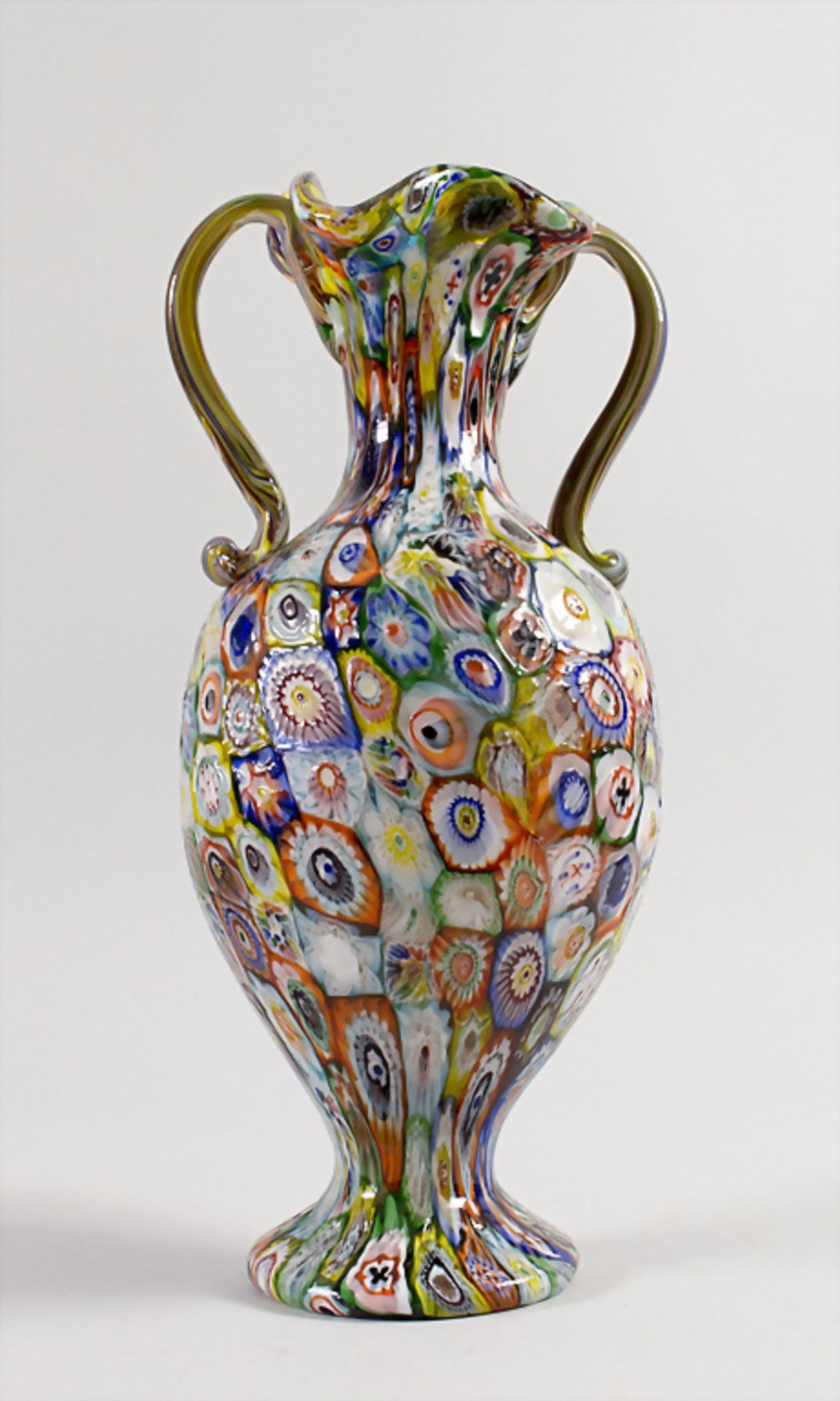 Jugendstil-Henkelvase / An Art Nouveau handled vase, Murano, Aureljano & Toso, um 1915