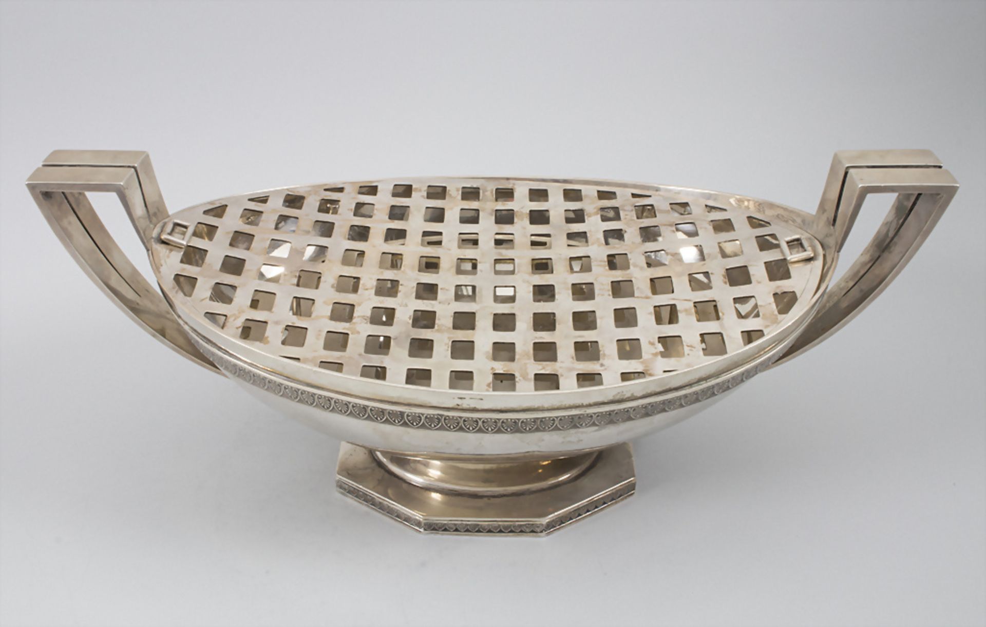 Jardinière / Obstschale / A silver fruit bowl, A. Seiler, Vevey, um 1900 - Bild 6 aus 11