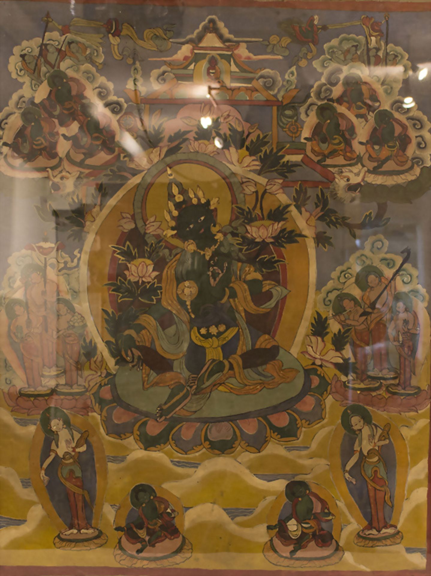 Tangka mit Grüner Tara, Tibet, 18 Jh.