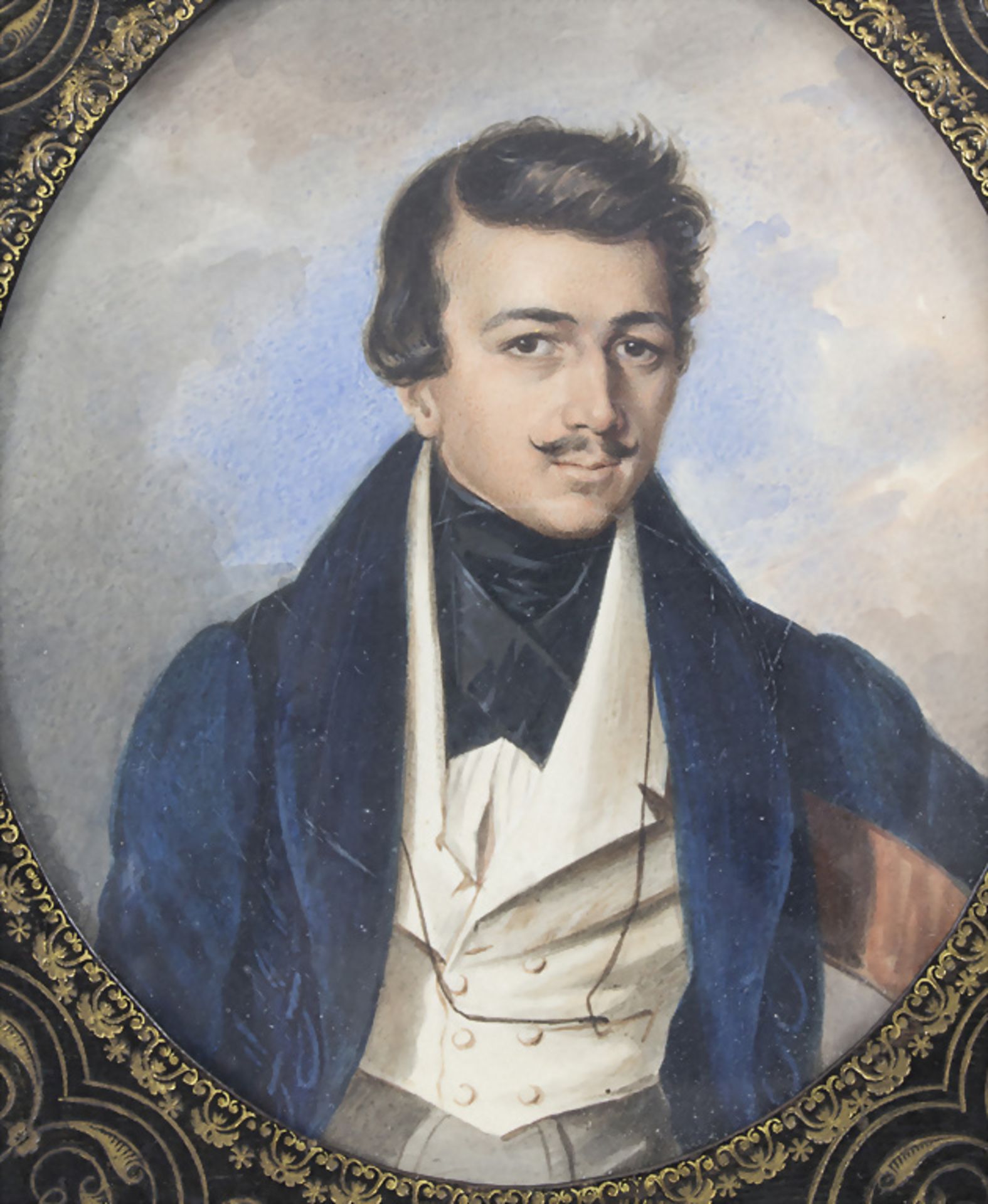 Biedermeier Miniatur 'Herrenporträt' / A miniature portrait of a gentleman, Eduard SWOBODA ... - Bild 2 aus 5