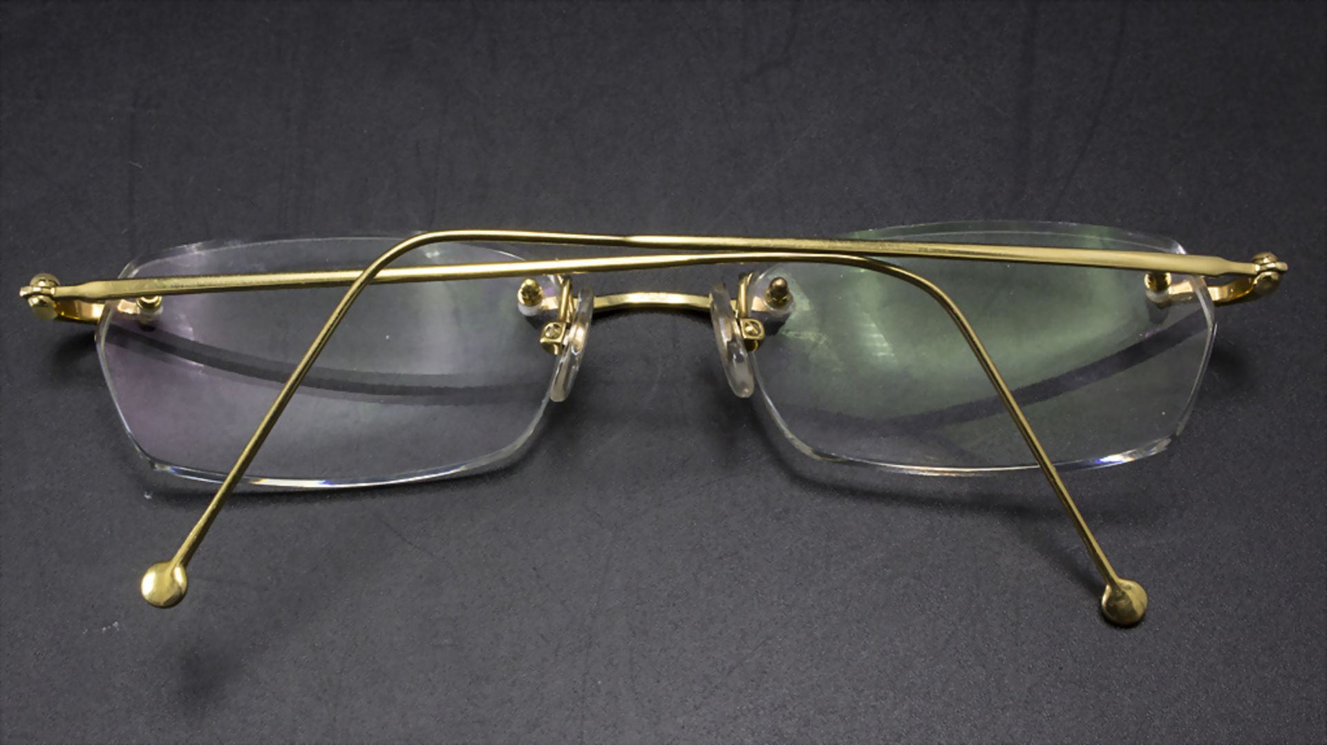 Brille 'Lotos' / Glasses 'Lotos' in 18k gold, deutsch, 20. Jh. - Image 2 of 6