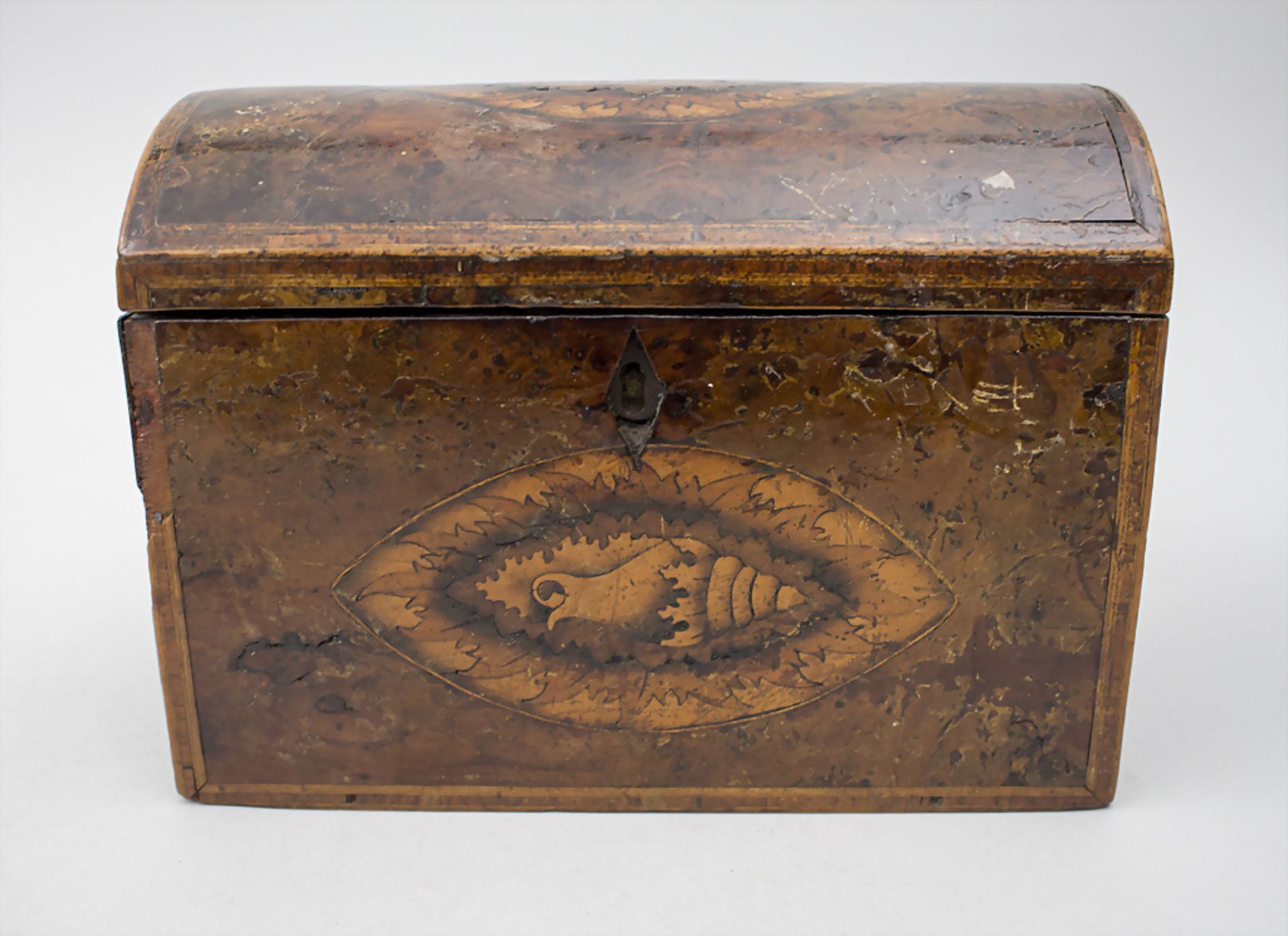 Tee-Schatulle mit feinen Intarsien / A Georgian tea caddy, England, um 1810