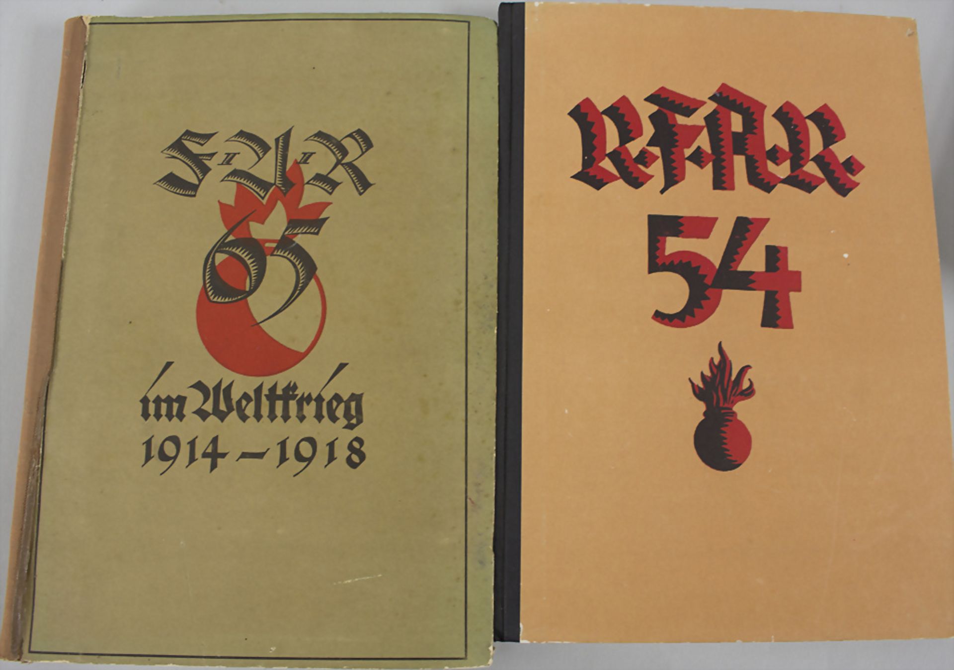 Konvolut aus 7 Bänden, Hugo Flaischlen: 'Die württembergischen Regimenter im Weltkrieg ... - Image 5 of 6