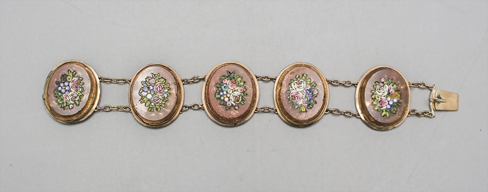 Pietra Dura-Armband / A pietra dura bracelet, Ende 19. Jh.