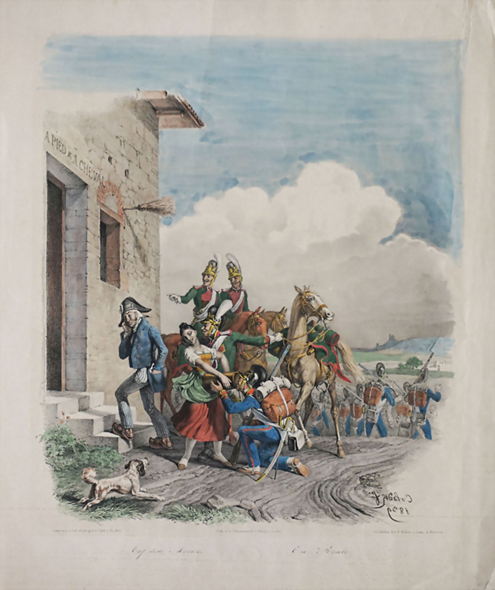 Carl von Heidek, Blatt zur Französischen Julirevolution 1830, 'En Route', 1830er - Image 2 of 4