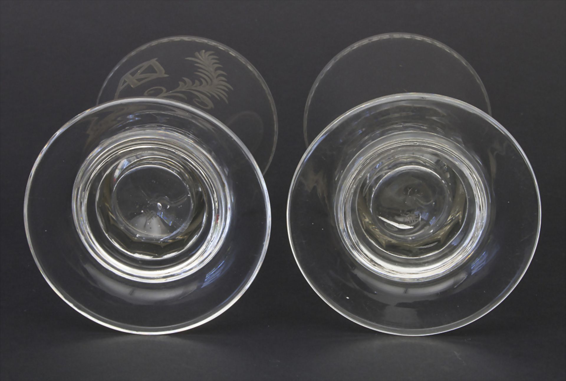 2 Kelchgläser / 2 glasses, J. & L. Lobmeyr, Wien, um 1880 - Bild 5 aus 5
