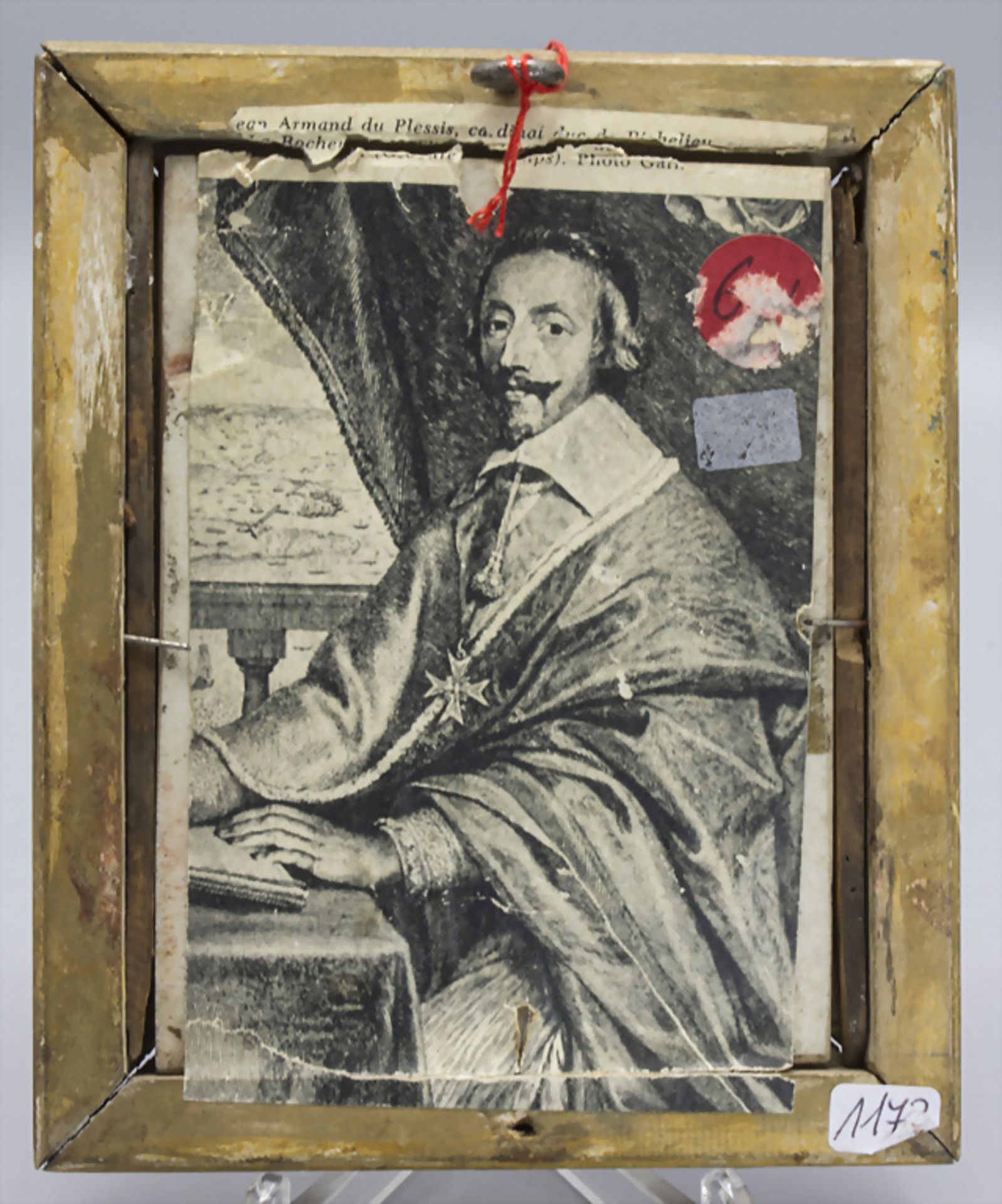 Miniatur 'Kardinal Richelieu' / A miniature of Cardinal Richelieu, Frankreich, 1. Hälfte 19. Jh. - Bild 3 aus 3