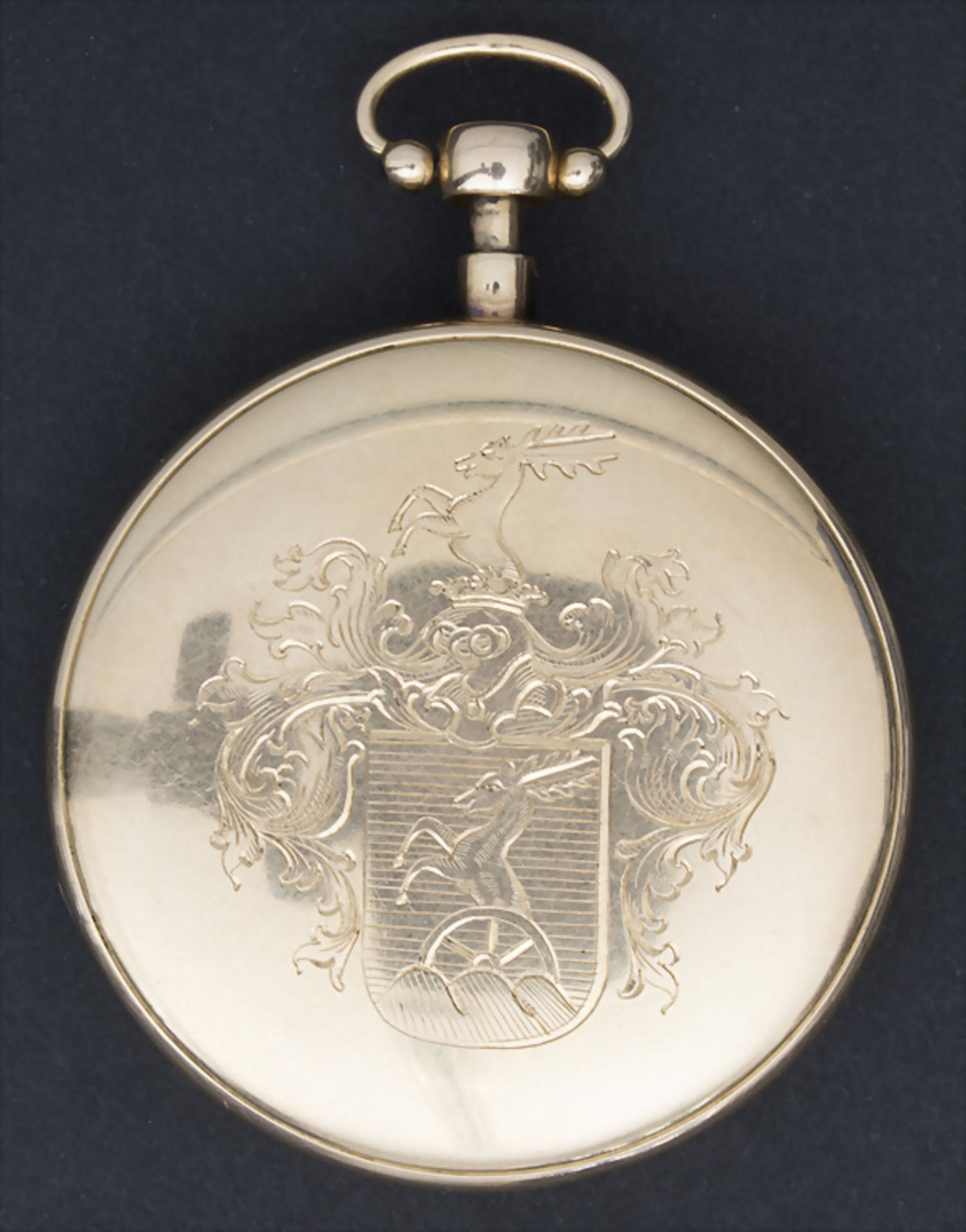 Offene Herrentaschenuhr ¼ Std.-Repetition / A pocket watch, Schweiz/Swiss, um 1820 - Image 2 of 6