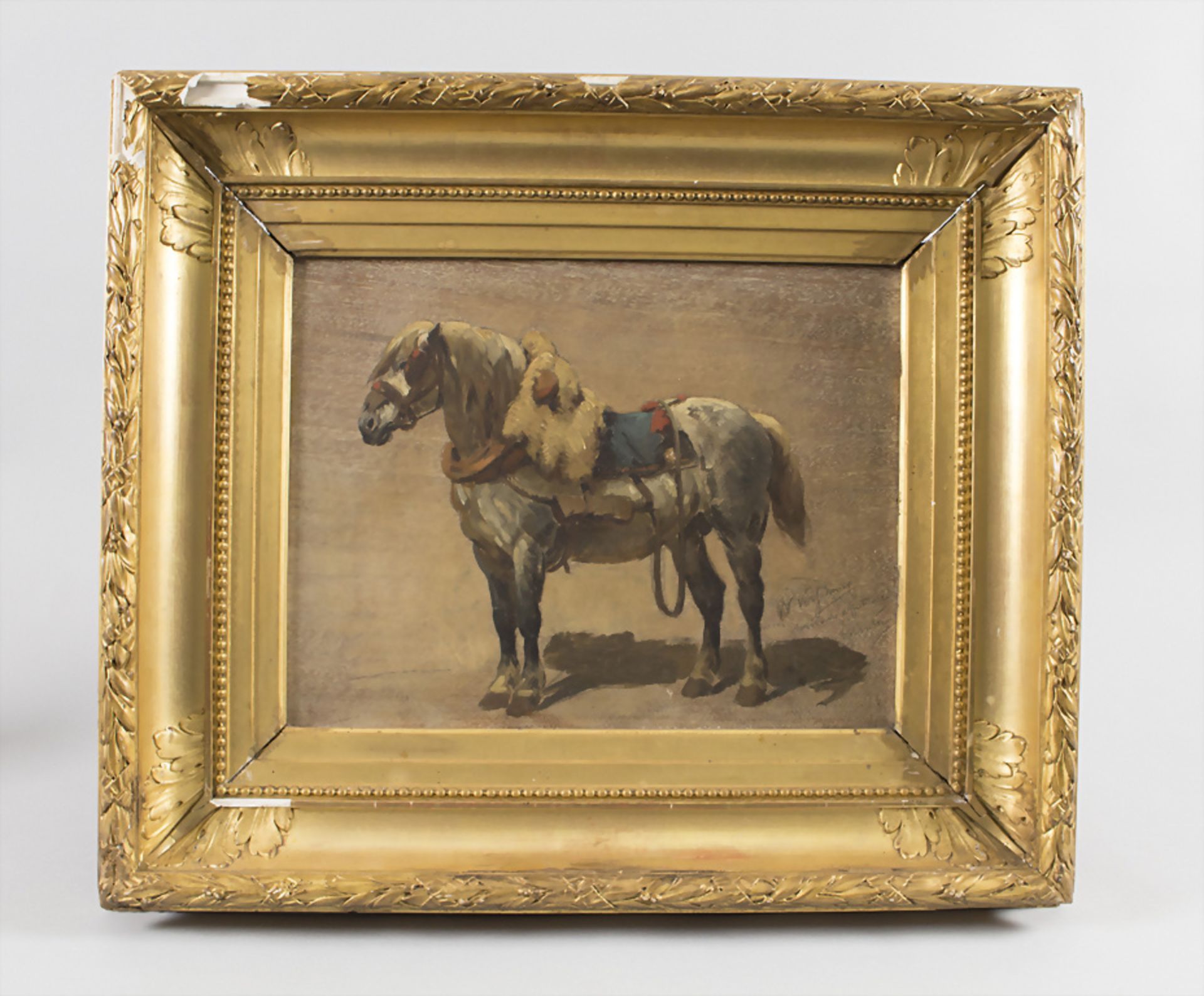 Künstler Ende 19. Jh., 'Gesatteltes Pferd' / 'A saddled horse' - Bild 2 aus 5