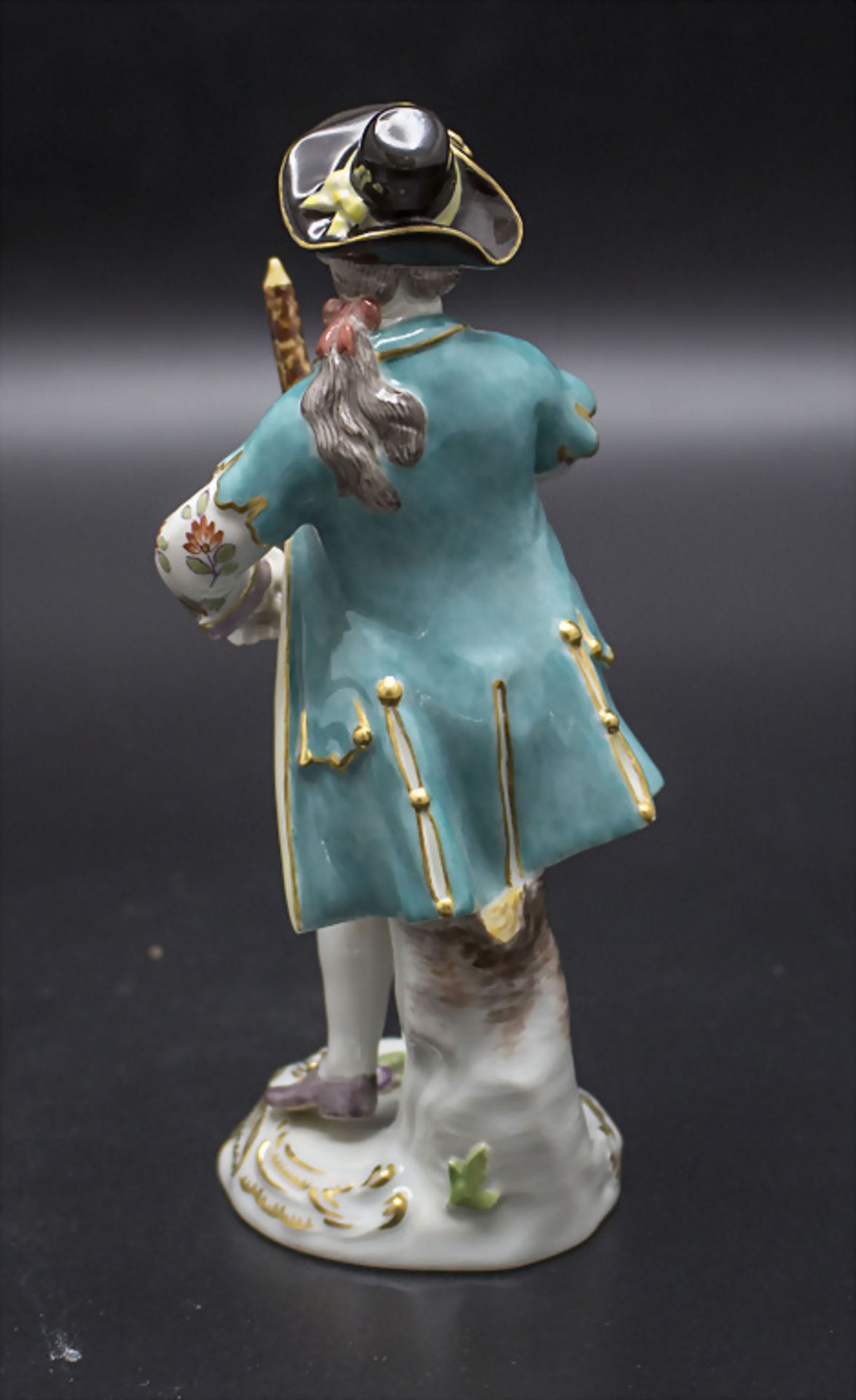 Porzellanfigur 'Klarinettist' / A porcelain figure of a clarinet player, Johann Elias Meyer, ... - Bild 3 aus 5