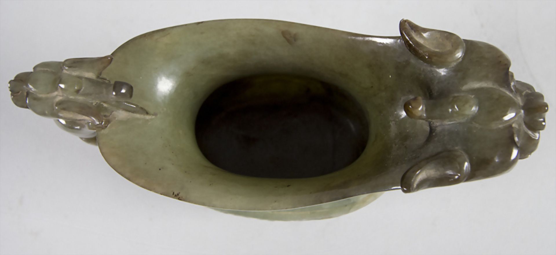 Jade-Ritualgefäß / A jade ritual vessel, China, um 1900 - Bild 6 aus 7