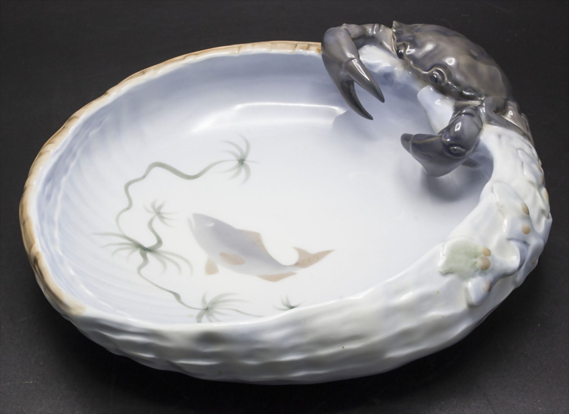 Schale mit Taschenkrebs / A bowl with a crab, Erik Nielson, Royal Copenhagen, 1965 - Bild 2 aus 8