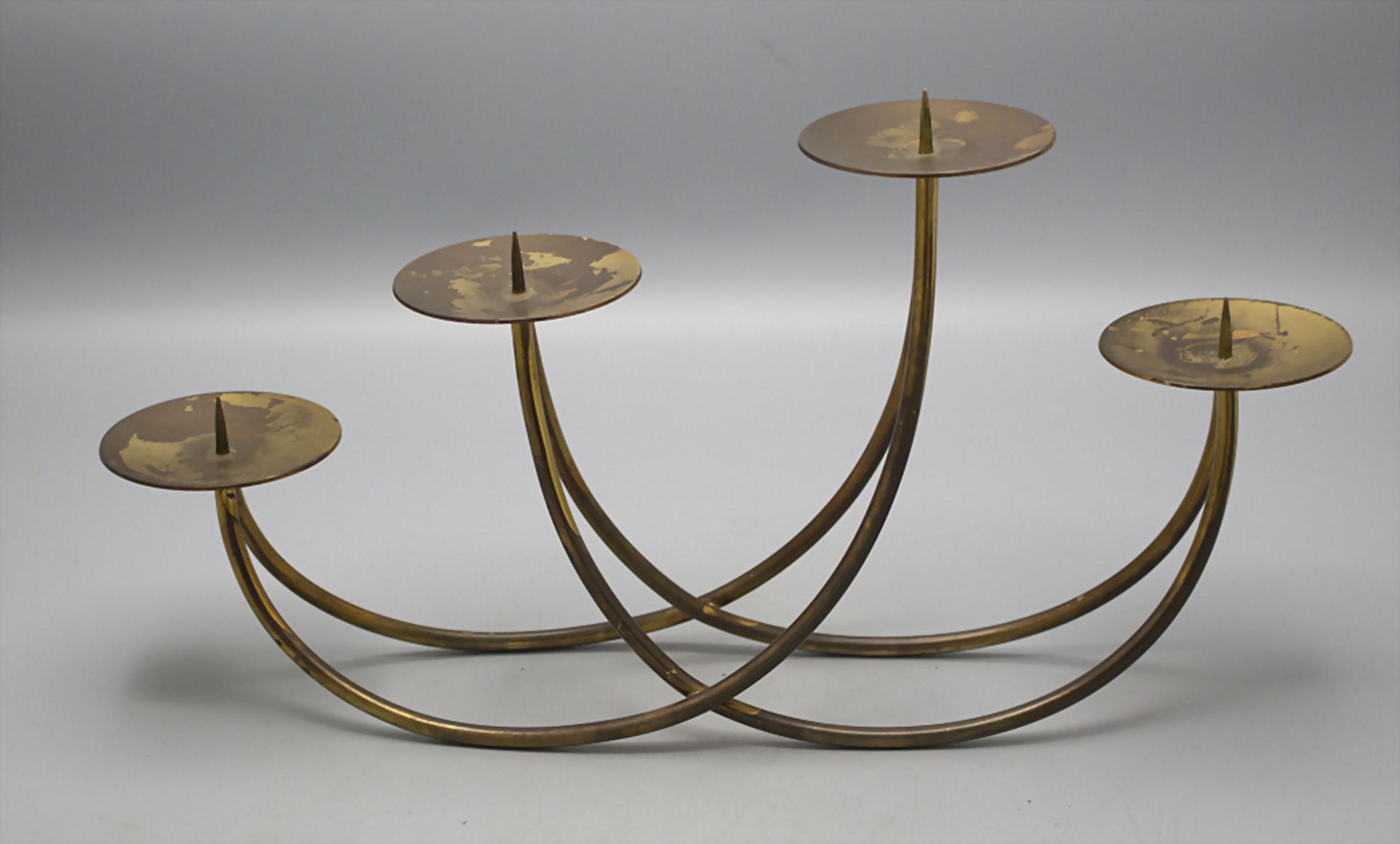 Vierflammiger Tischleuchter / A four-flamed table chandelier, Harald Buchrucker, Ludwigsburg, ...