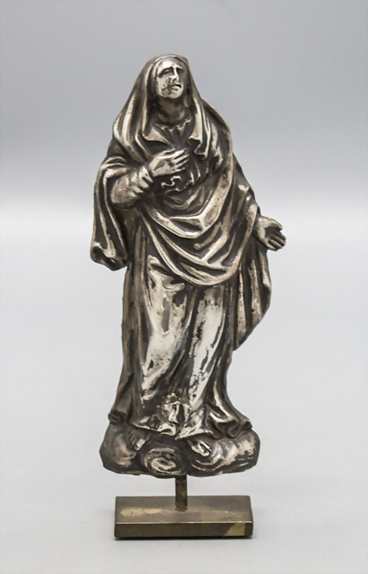 Silber-Figur der trauenden Heiligen Maria / A silver figure of the mourning Saint Mary, 19. Jh.