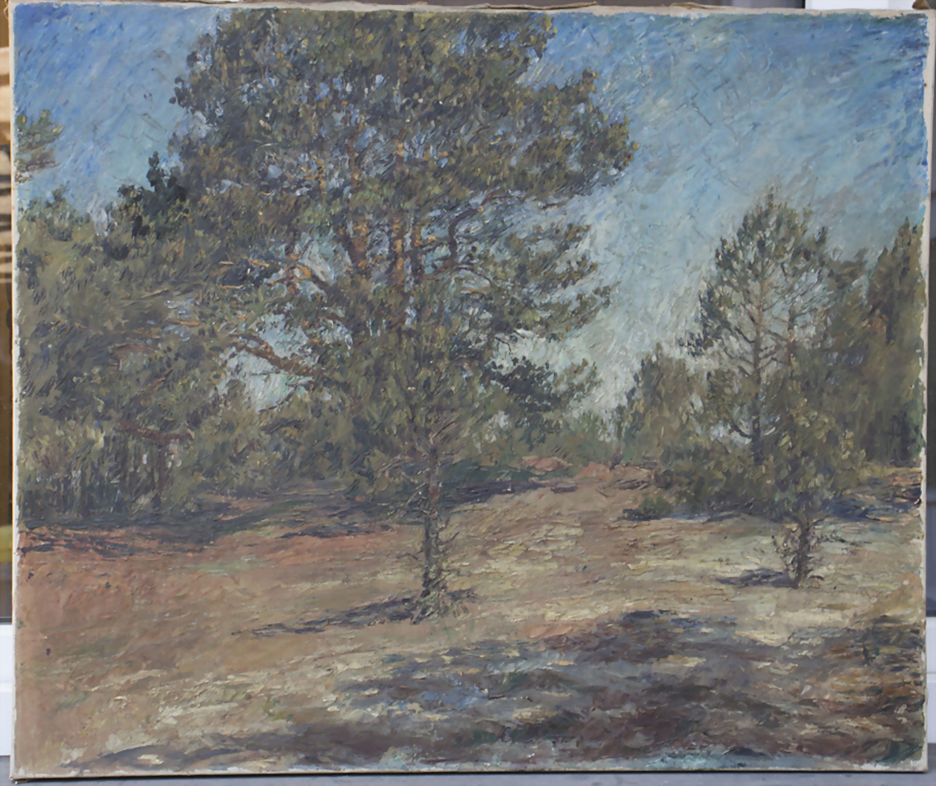 Künstler um 1900, 'Impressionistische Baumlandschaft' / 'An impressionistic landscape with trees'