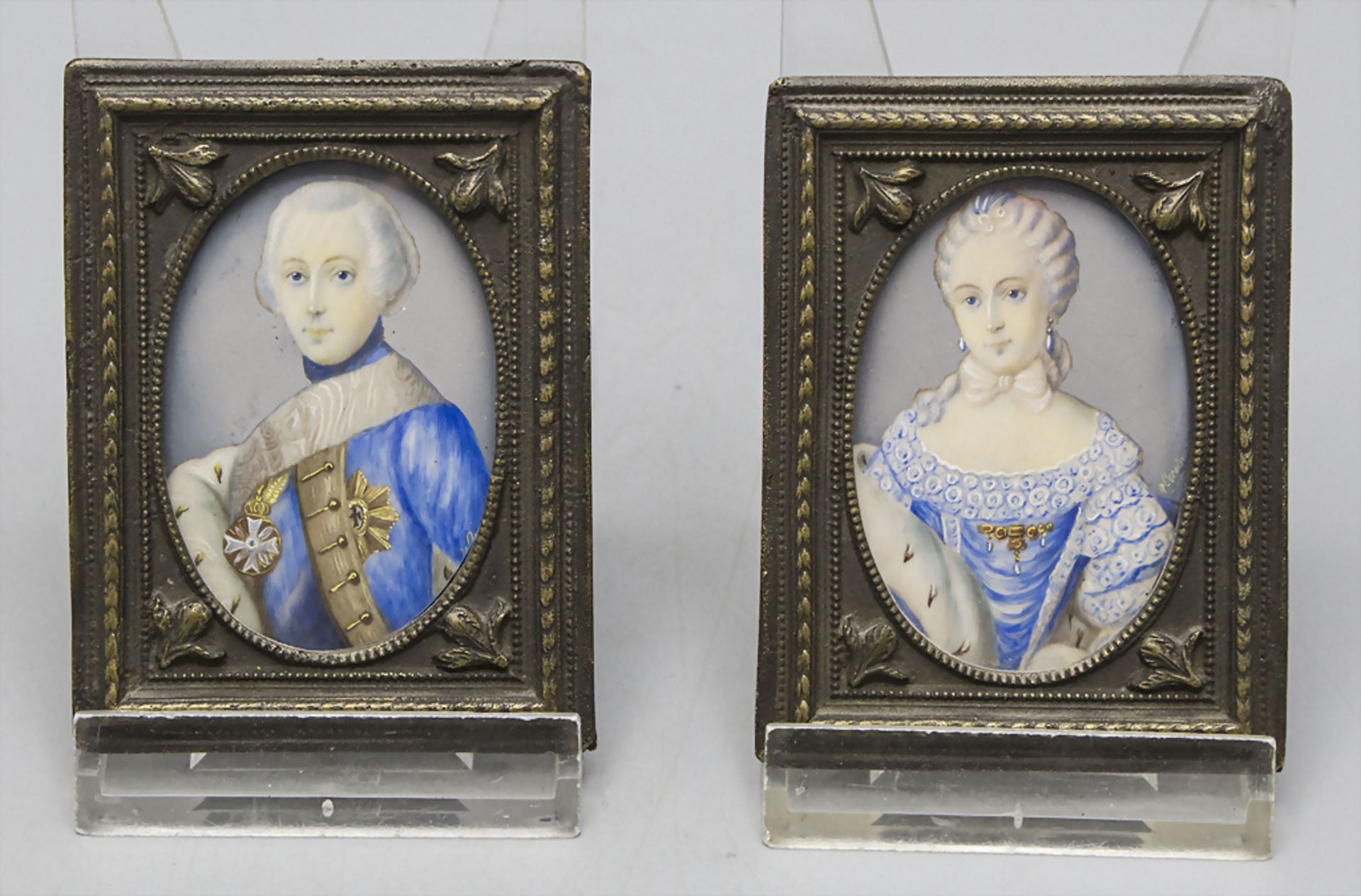 2 Miniaturen, Friedrich II und seine Schwester Elisabeth