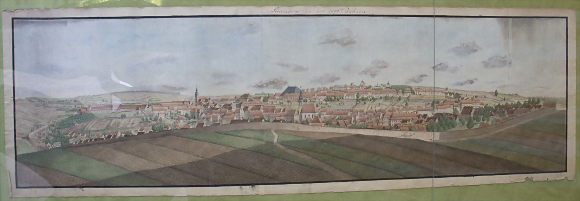Künstler des 19. Jh., '(Stadtansicht) Pirmasens in den 1790er Jahren'