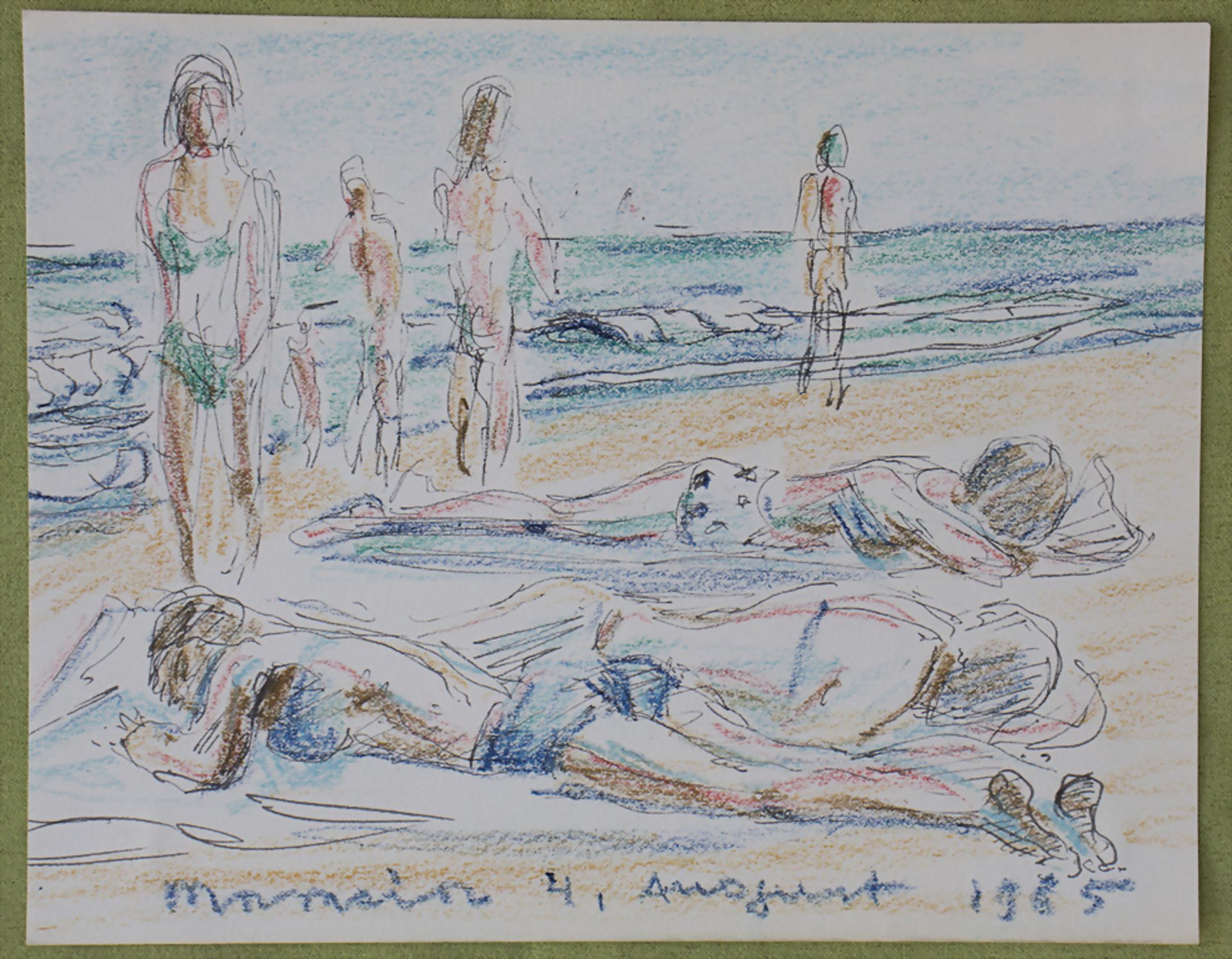 Otto Ditscher (1903-1987), 'Strandszene im Mamaia (Rumänien)' / 'A beach scene in Mamaia ...