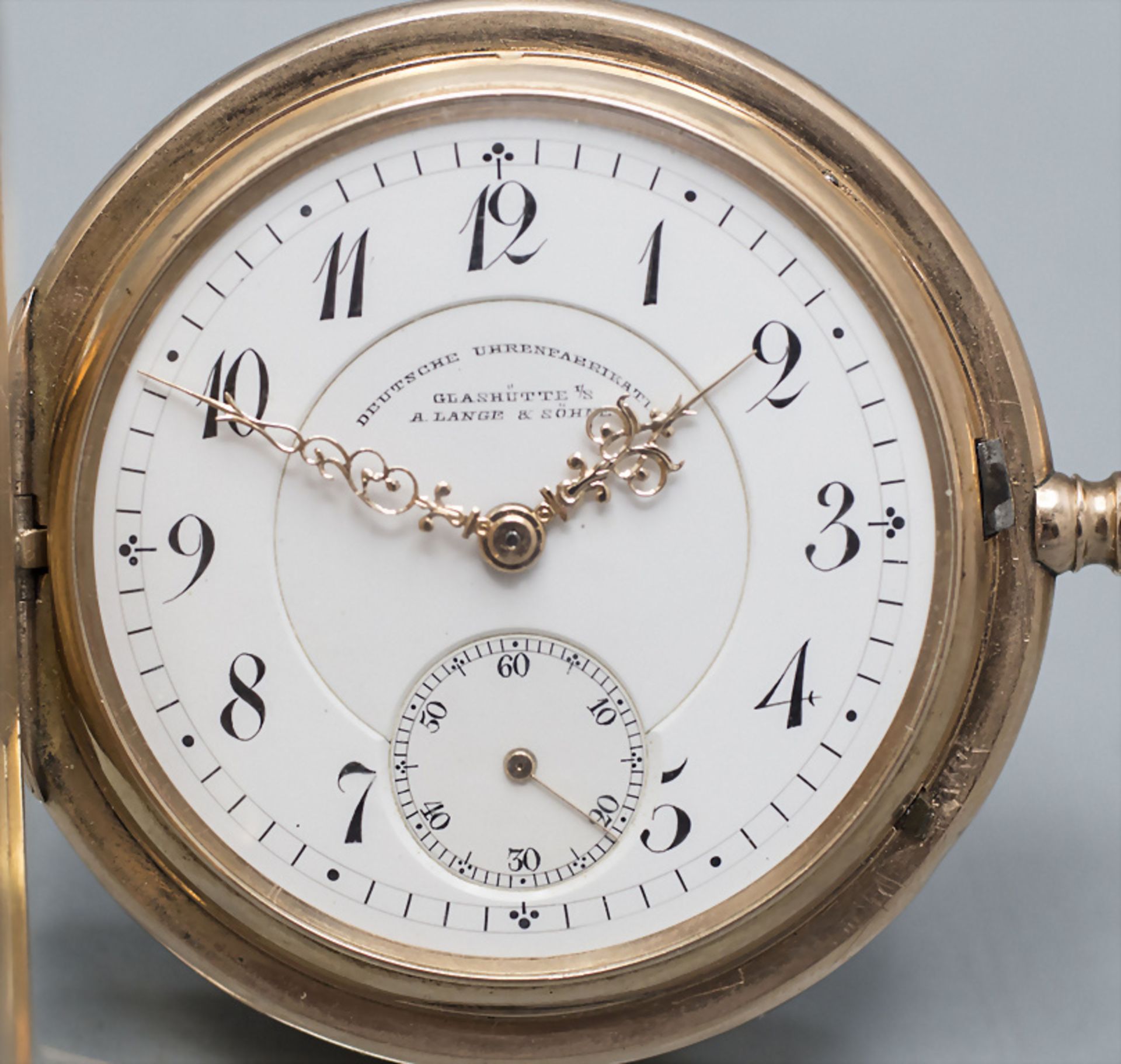 Savonette Taschenuhr / A 14 ct gold pocket watch, A. Lange & Söhne, Glashütte in Sachsen, 1897-1898