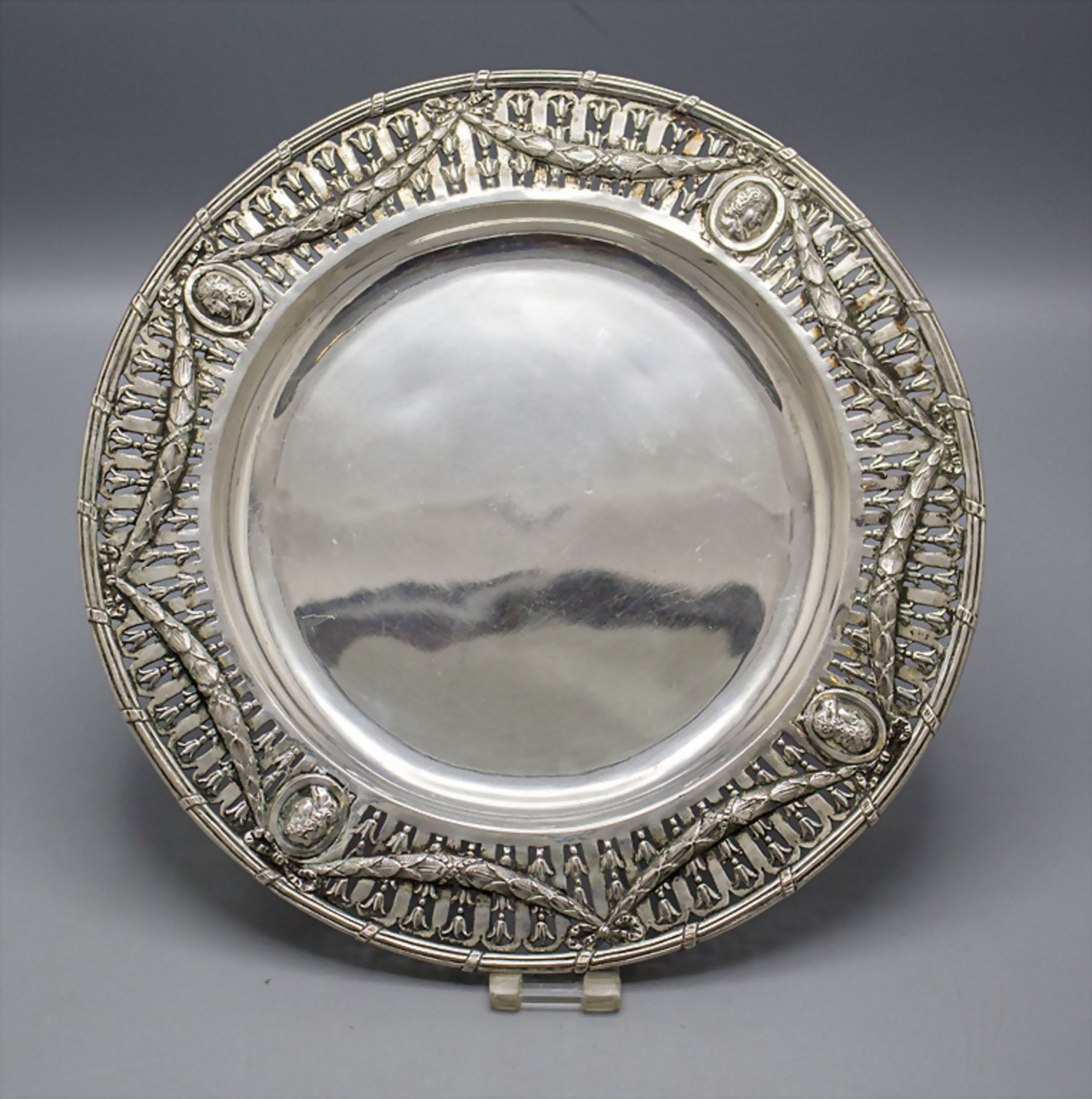 Zierteller / A decorative silver plate, wohl Simon Rosenau, Hanau, um 1900