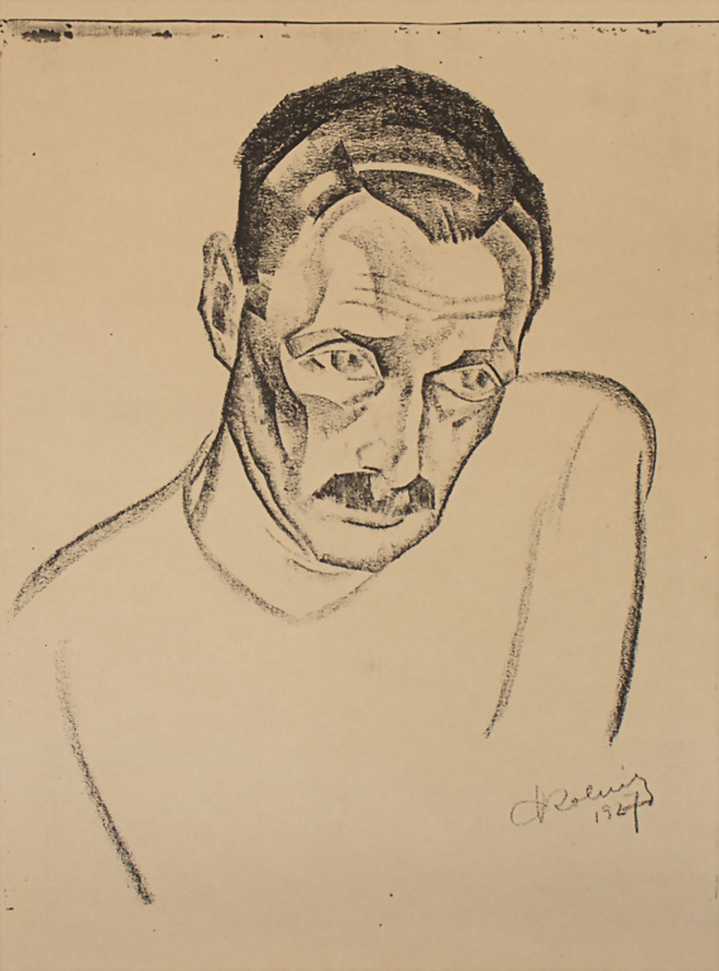 Christian Rohlfs (1849-1938), 'Männerporträit' / 'A portrait of a young men', 1927