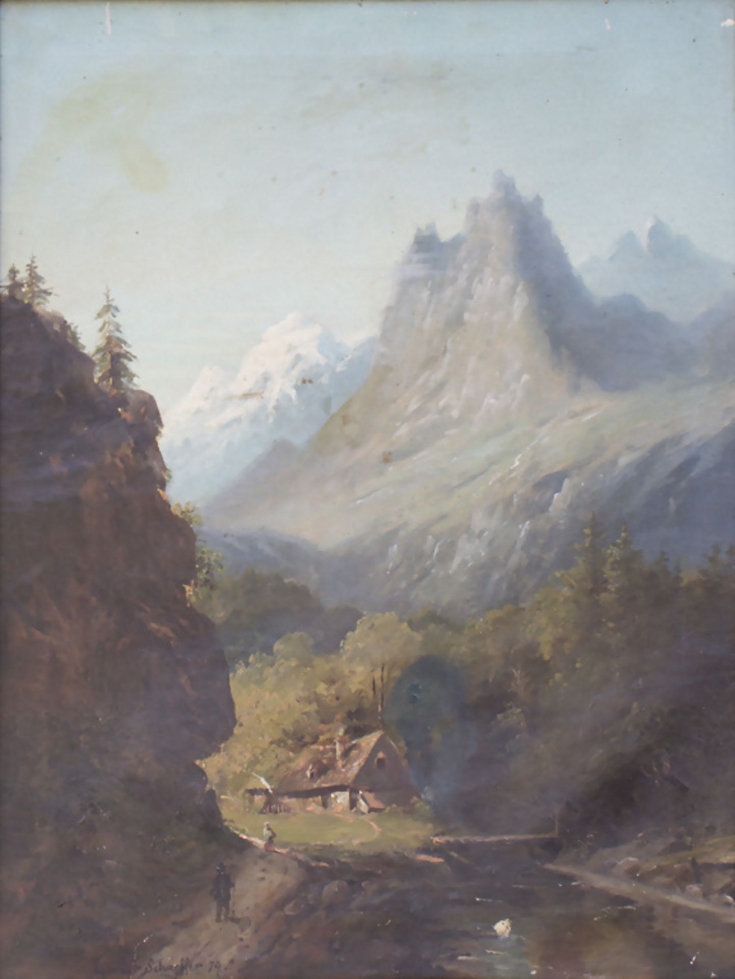 Louis Schüffer, 'Alpenlandschaft' / 'An Alpine landscape', 1879