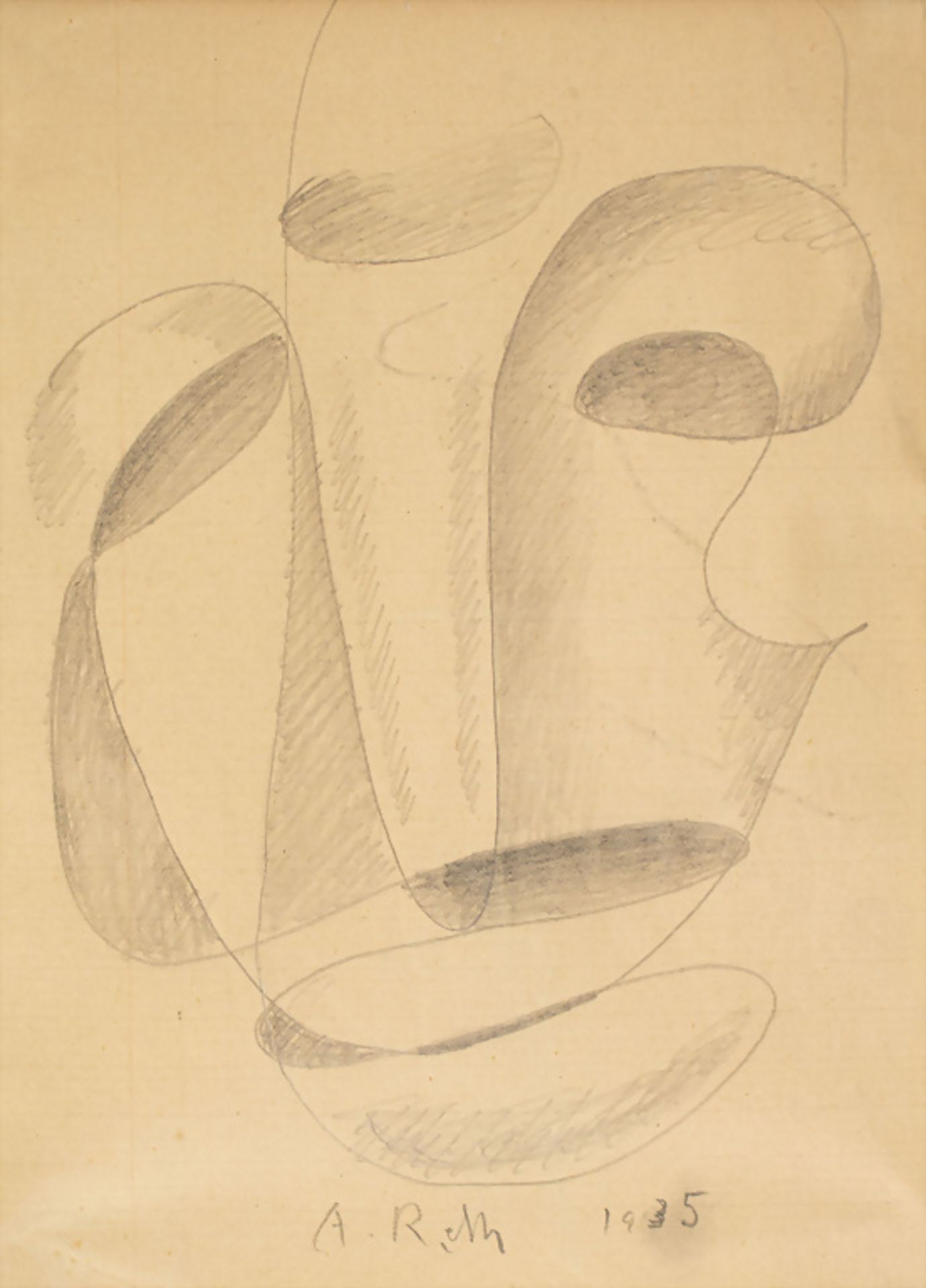 Alfred Reth (1884-1966), 'Abstrakter Kopf' / 'Frau in Intérieur', 1935