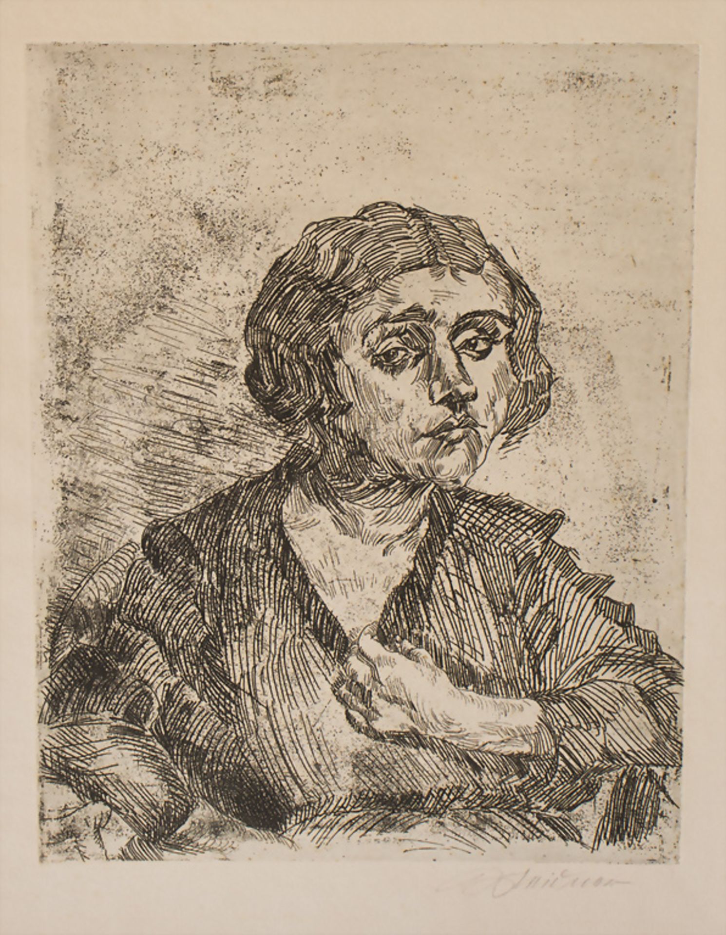 Ludwig Meidner (1884-1966), 'Porträt einer Frau' / 'A portrait of a woman', Anfang 20. Jh.