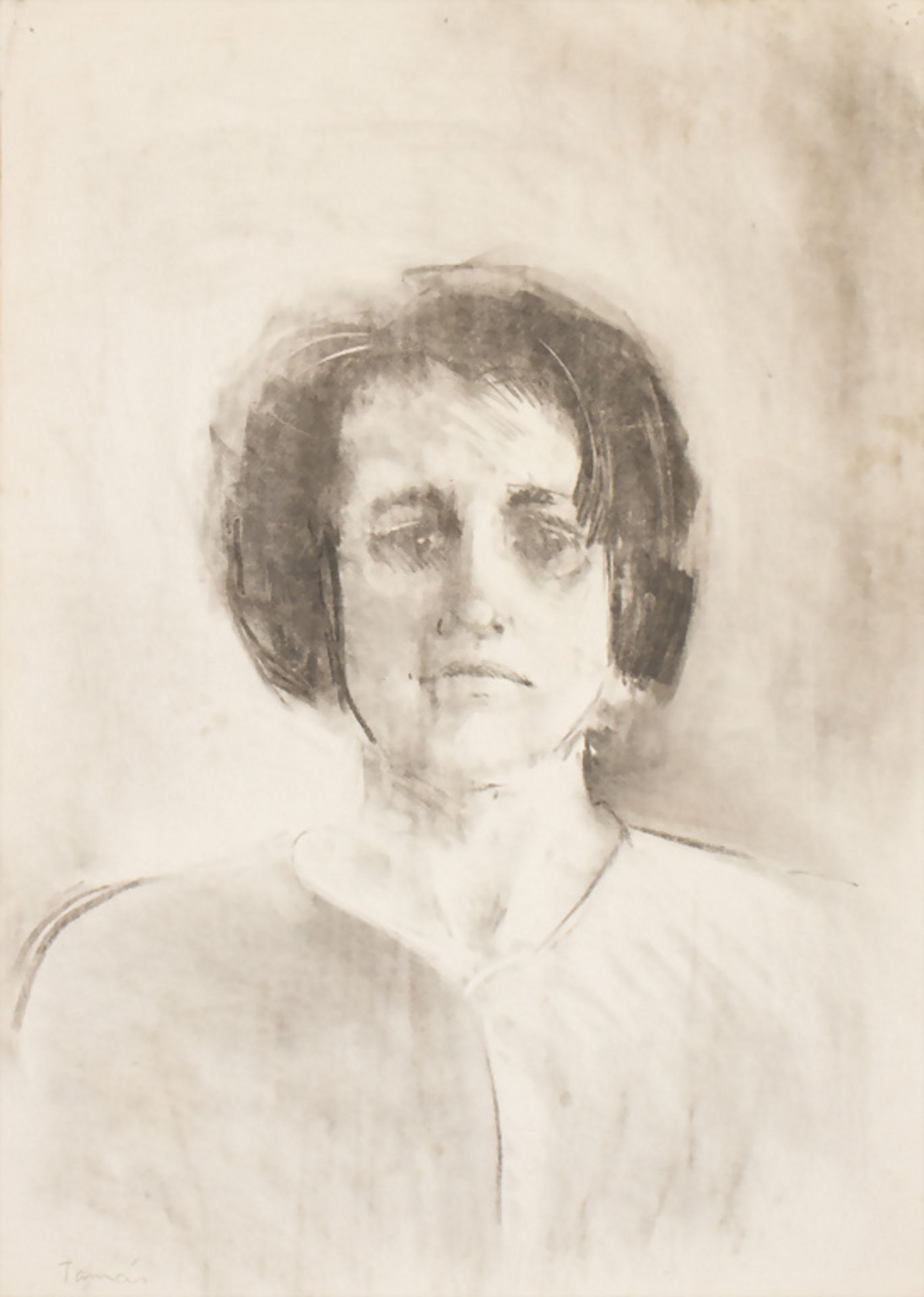 Tamàs Konok (1930-2020), 'Bildnis einer jungen Frau' / 'A portrait of a joung woman', 20. Jh.