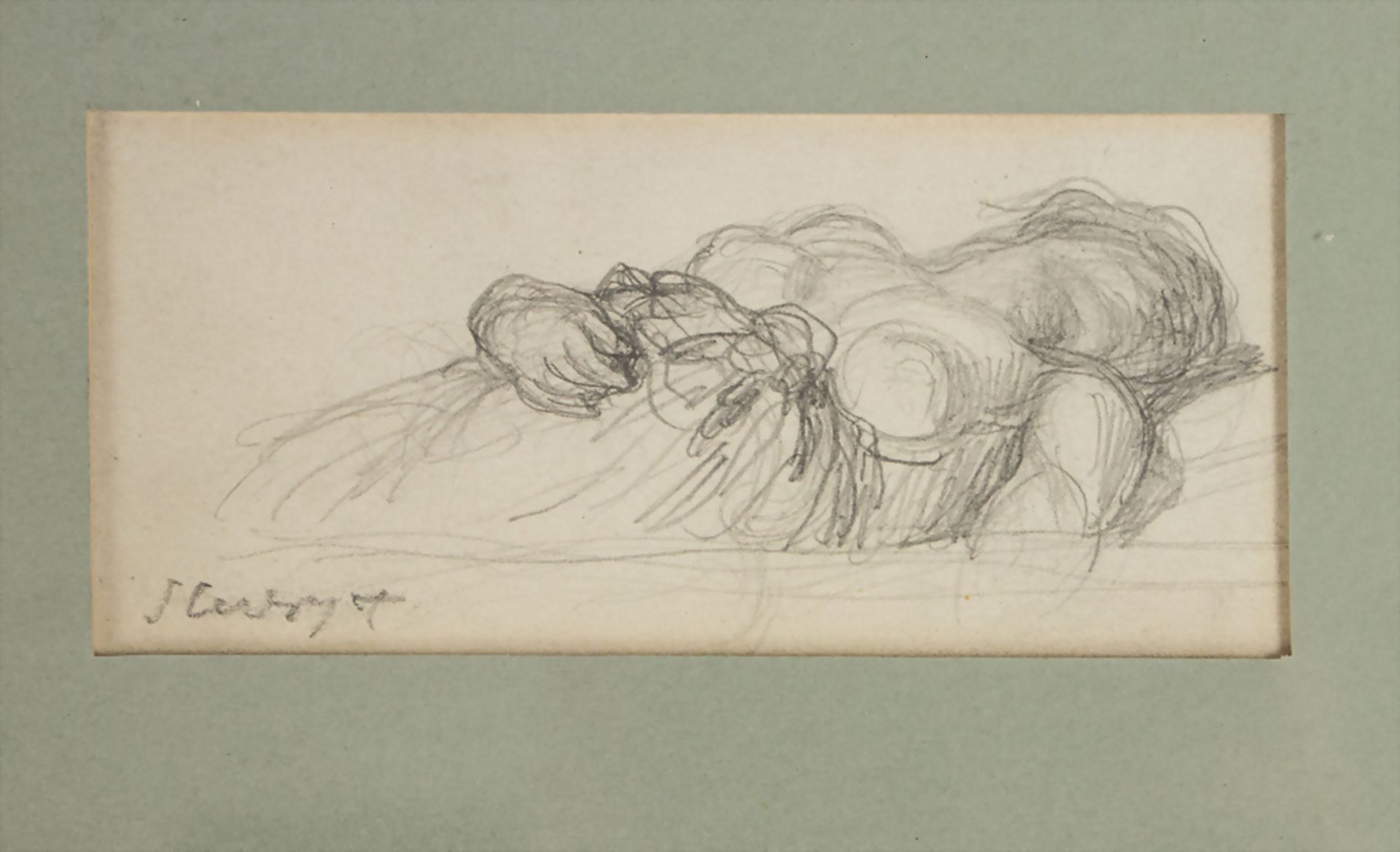 Max SLEVOGT (1868-1932), 'Die Schlafende' / 'The dreamer', um 1900