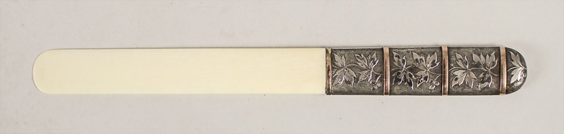 Brieföffner mit Silbergriff / A silver letter opener, Frankreich, um 1880