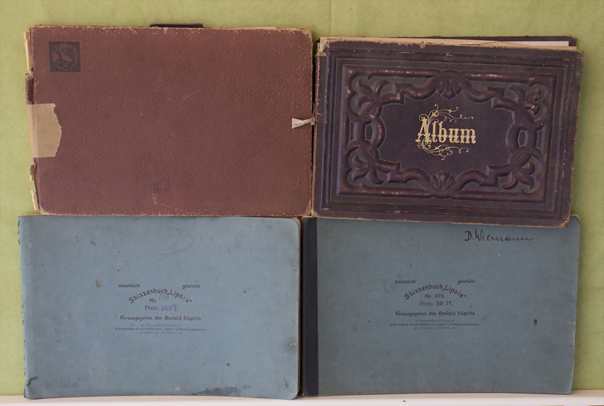 Konvolut Skizzenbücher mit Album / A set of sketchbooks and an album, ab 1875