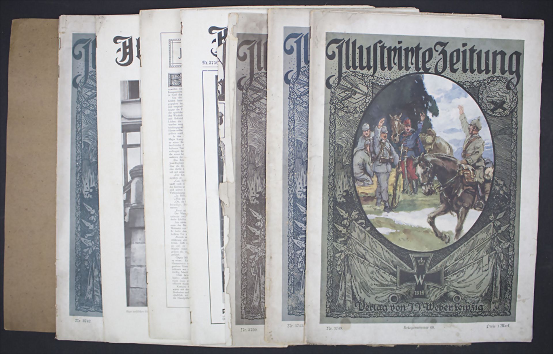 5 Ausgaben Illustrierte Zeitung, Erster Weltkrieg, 1915,
