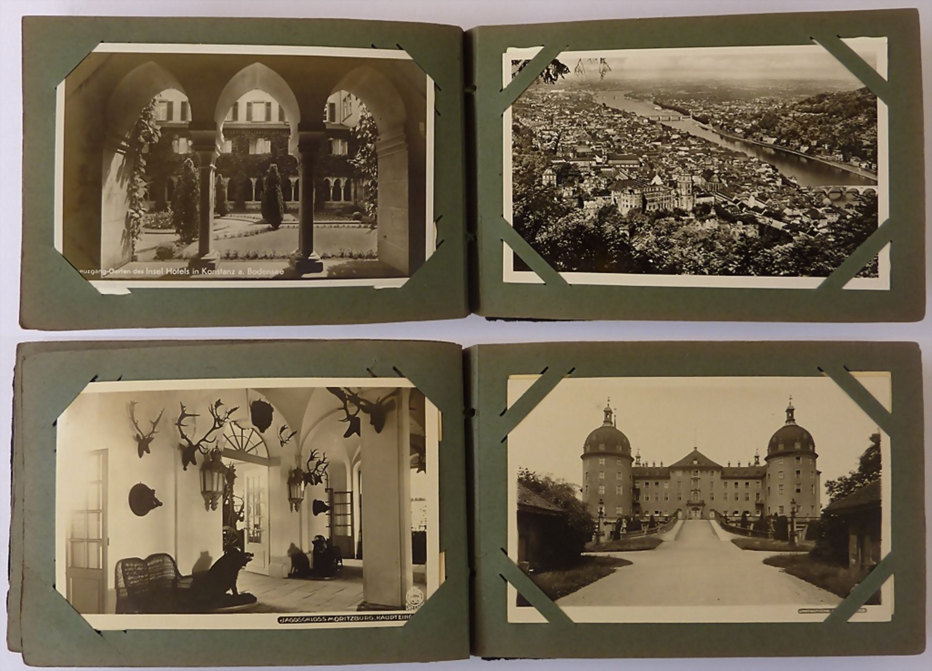 Sammlung Ansichtskarten im Album / A collection of postcards, um 1920