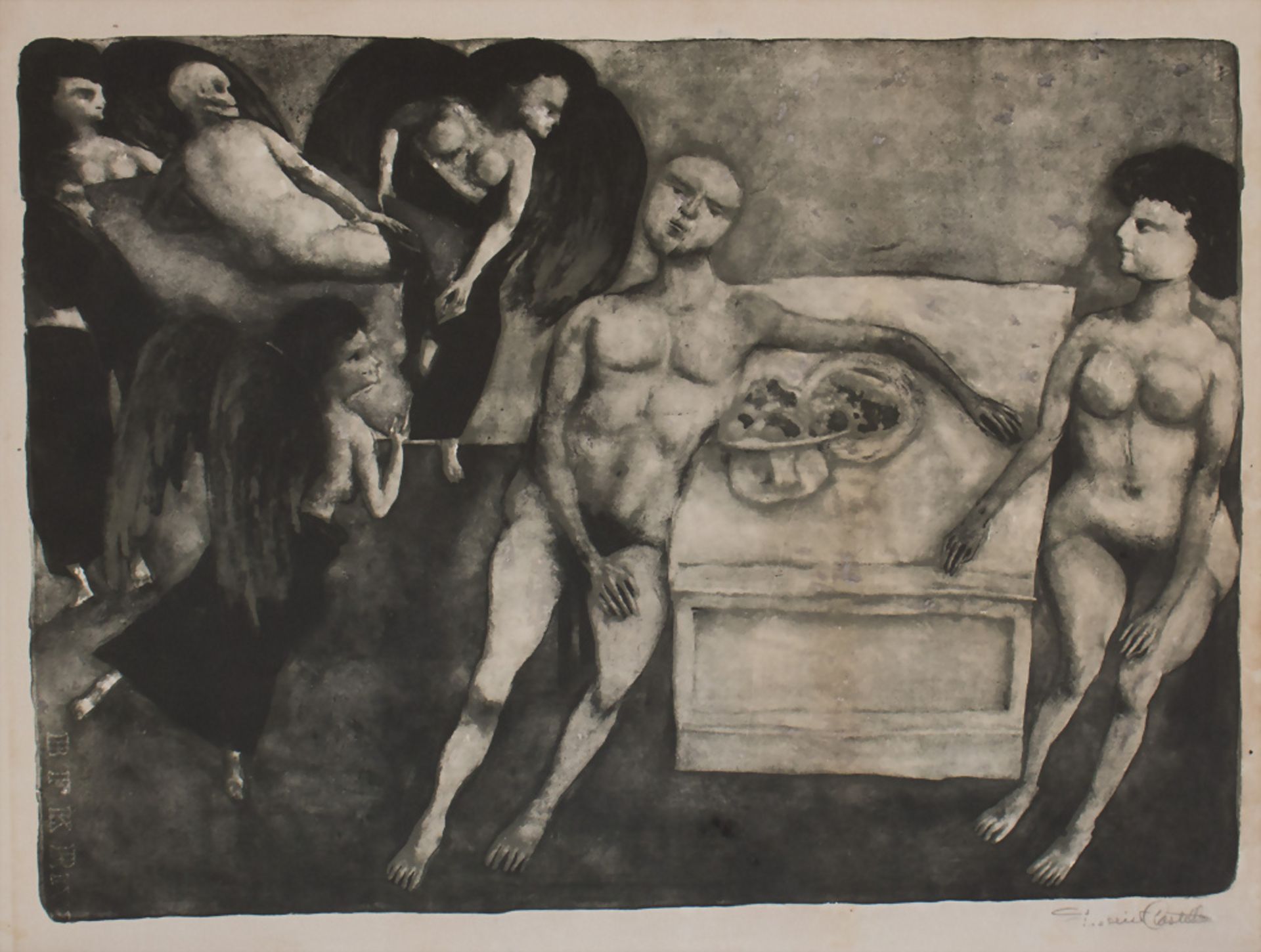 Federico Castello, 'Paar mit Engeln und Totengeistern', 20. Jh.