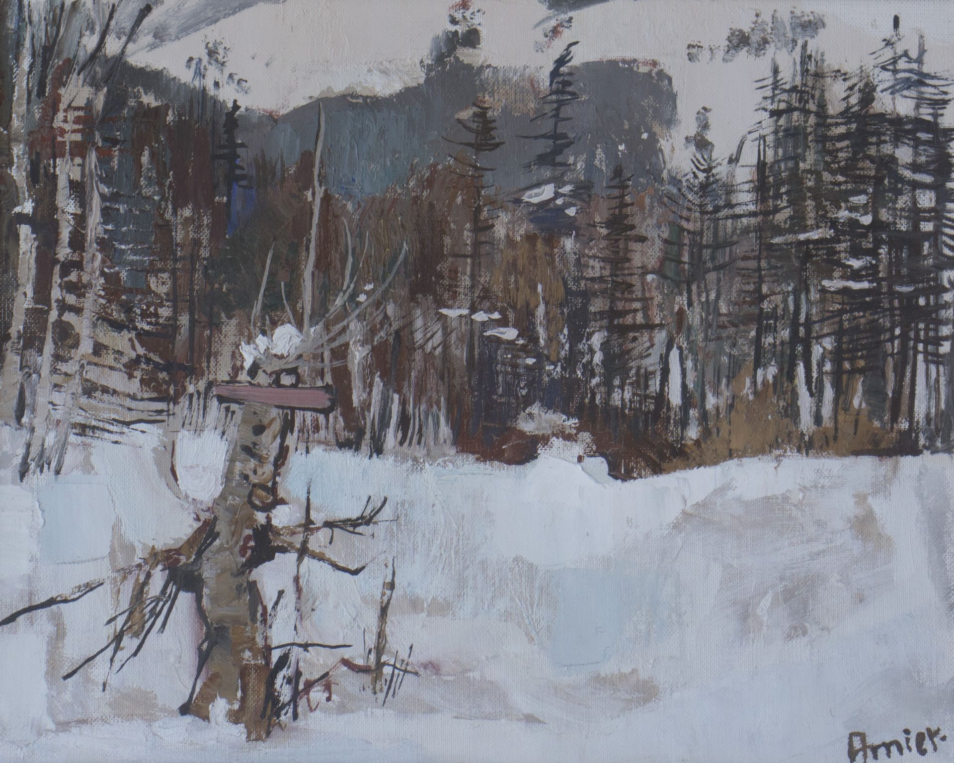 Cuno Amiet zugeschrieben (1868-1961), 'Winterwaldlandschaft' / 'A winter forest landscape', 20. Jh.