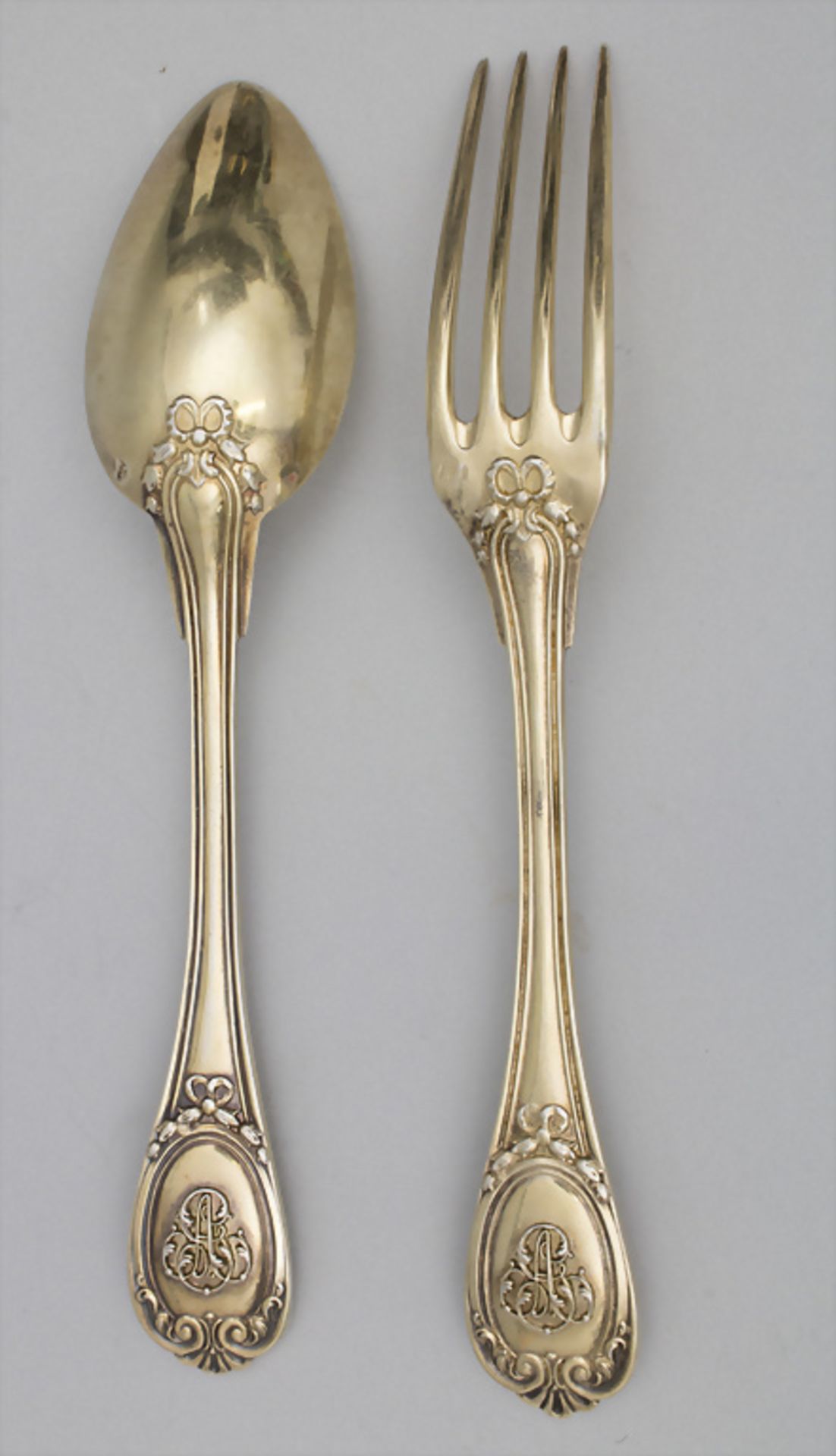12-teiliges Silberbesteck / A 12-part silver cutlery, Veyrat, Paris, um 1900 - Image 4 of 8