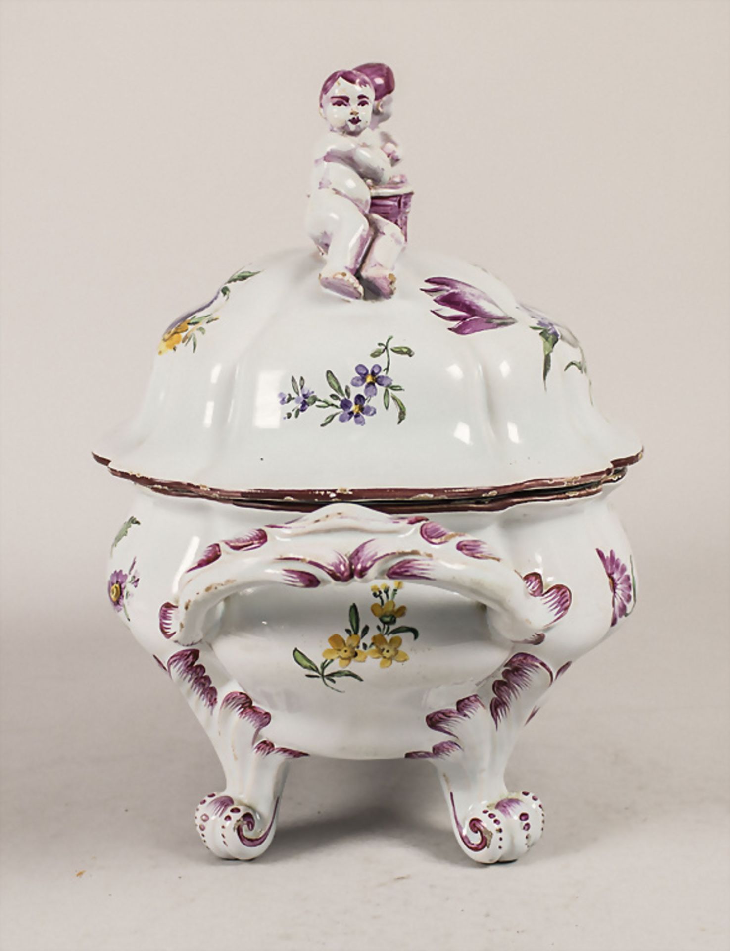 Fayence-Deckelterrine / A faience lidded tureen, Frankreich, Niederweiler, um 1770/80 - Image 5 of 8