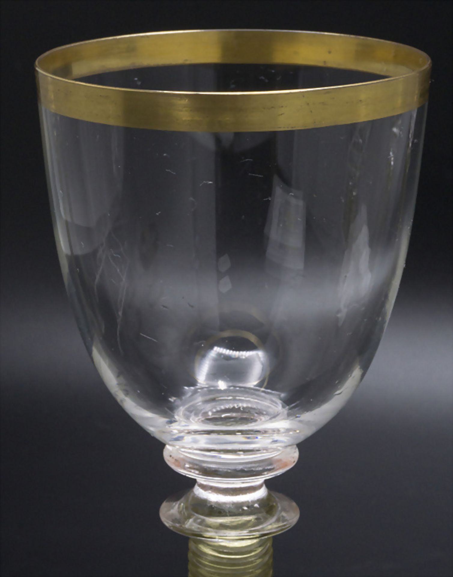 5 Jugendstil Weingläser / 5 Art Nouveau wine glasses, Theresienthal, um 1900 - Image 3 of 4