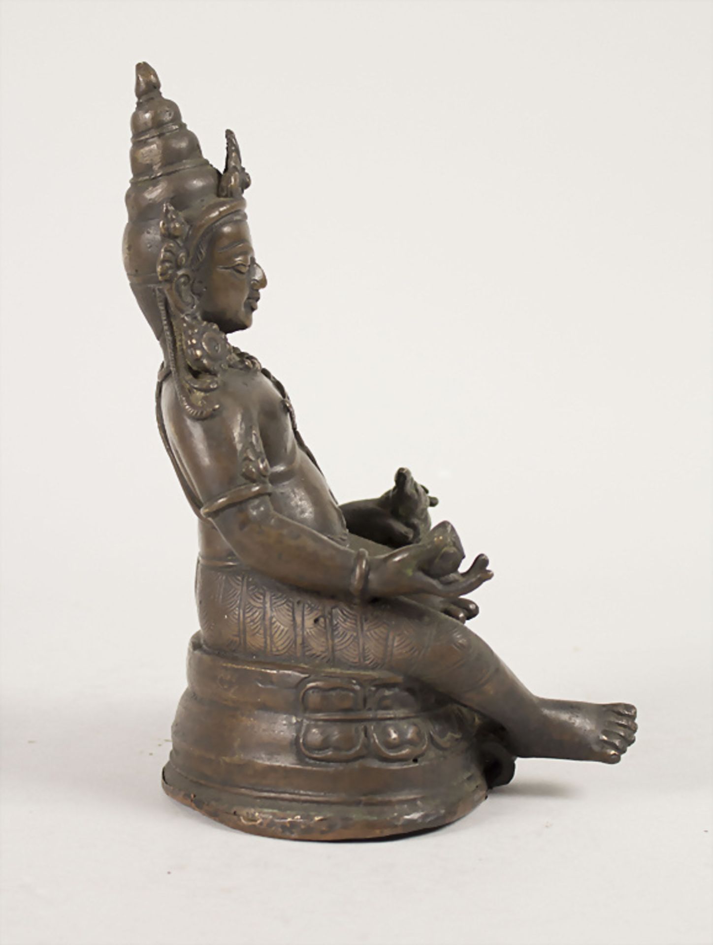 Buddha 'Mahasiddha Virupa ? mit Mungo' Tibet, 15./16. Jh. - Image 4 of 9