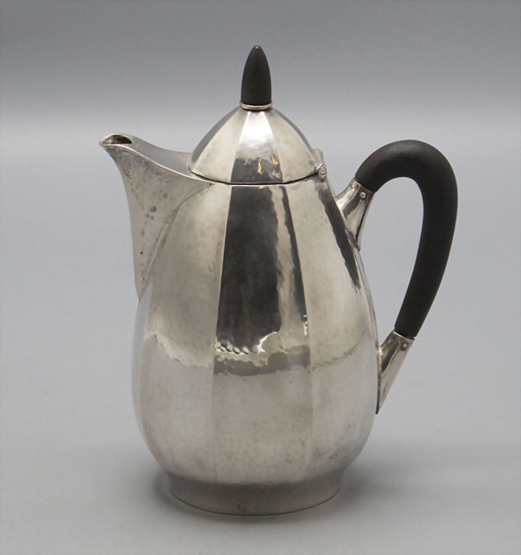 4 tlg. Mokka-Service / A silver mocha set, um 1910 - Image 3 of 7