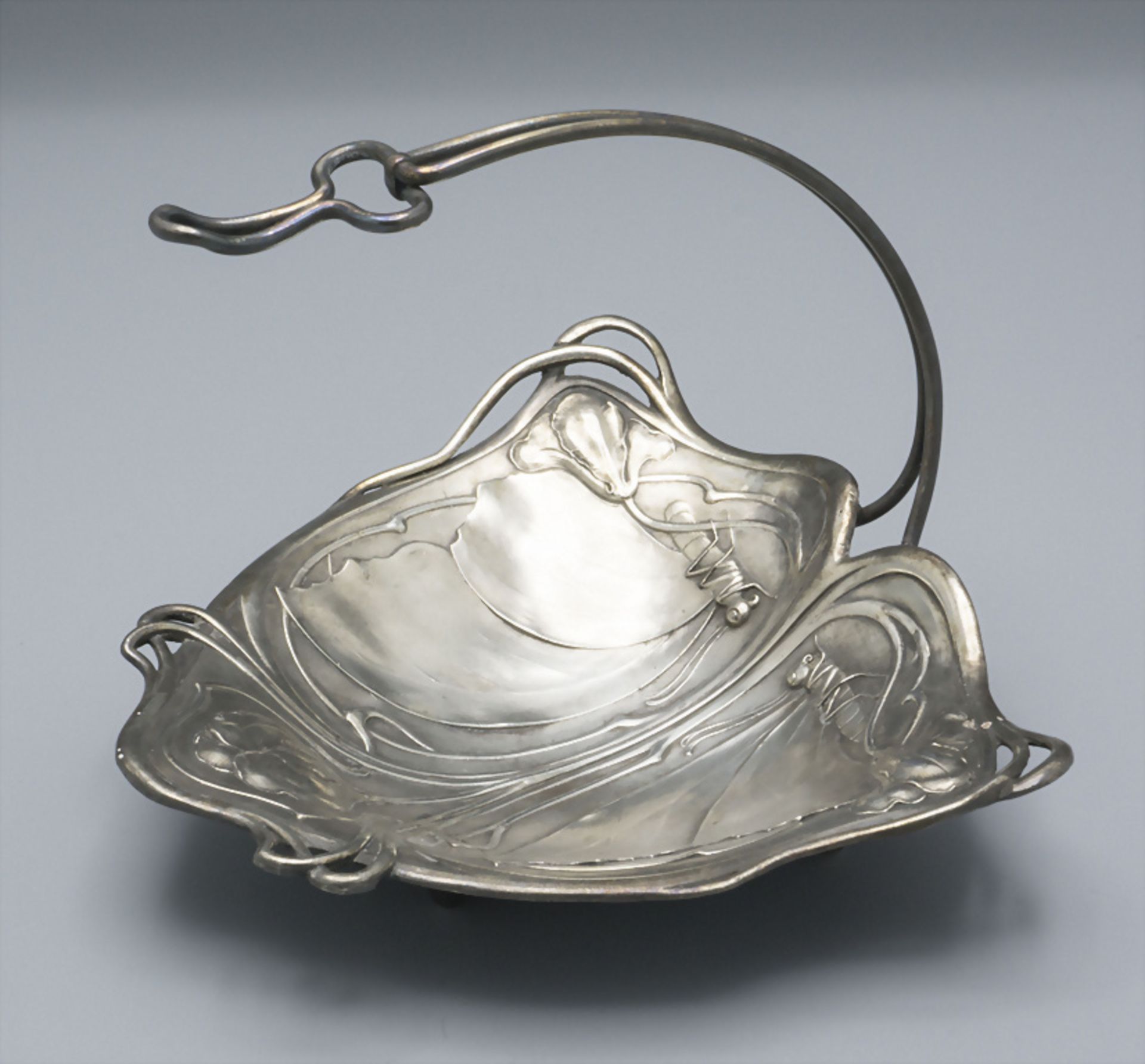 Jugendstil Zuckerschale 'Schmetterlinge' / An Art Nouveau sugar bowl with butterflies, WMF, ... - Image 2 of 6