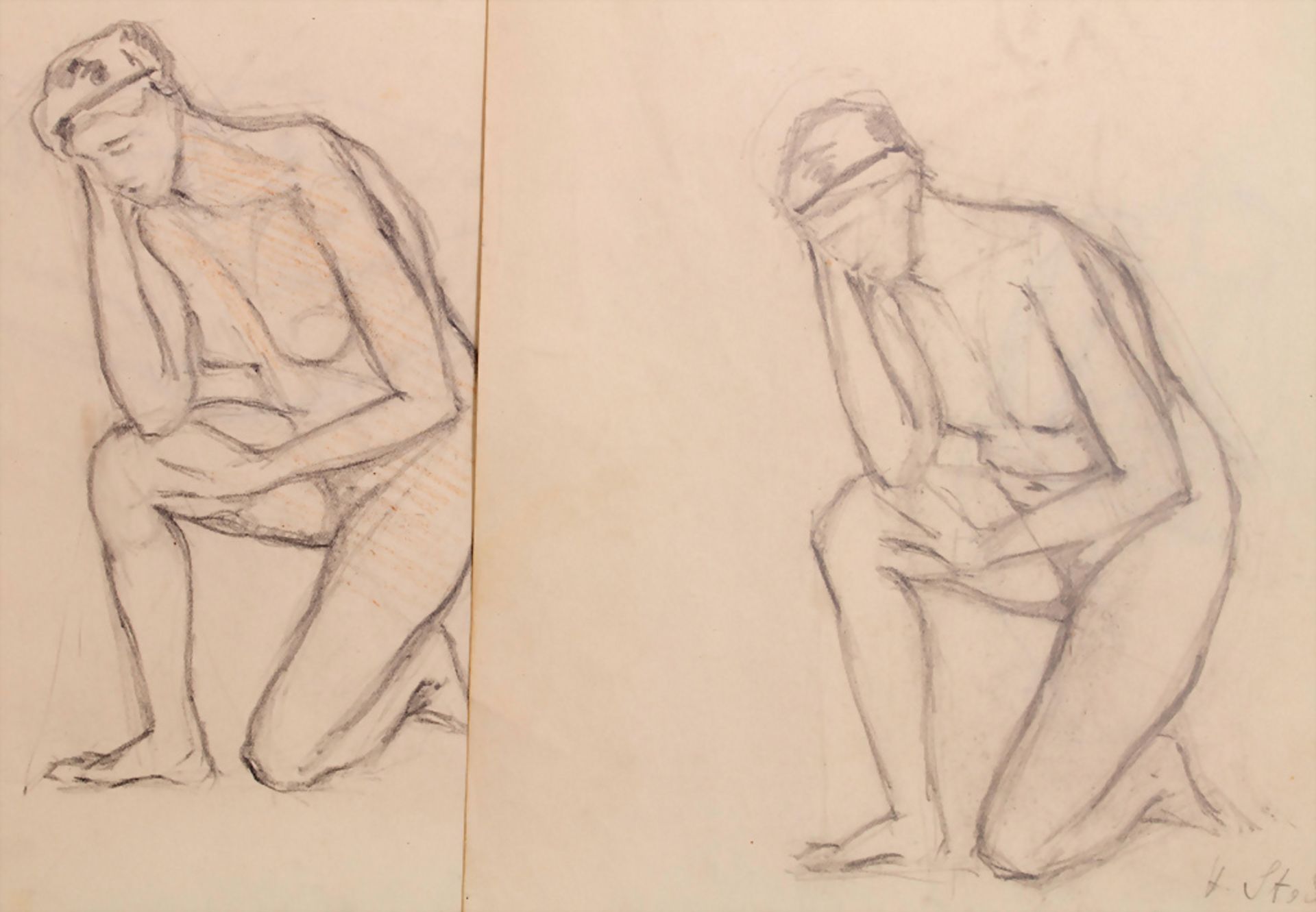 Hans Stadelmann (1876-1950), 'Konvolut Aktstudien' / 'A set of nude studies' - Image 5 of 6