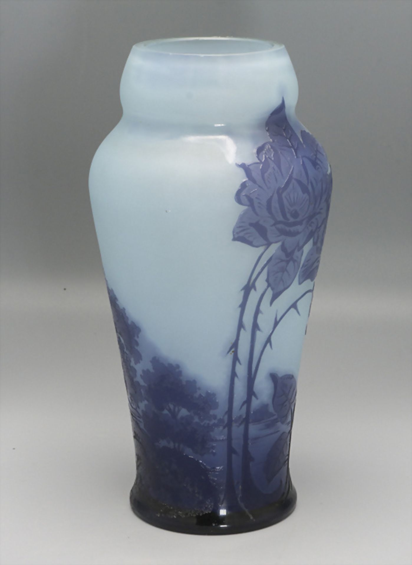 Jugendstil Vase / An Art Nouveau cameo glass vase, Adolf Beckert, Loetz Witwe, Klostermühle, ... - Image 4 of 7