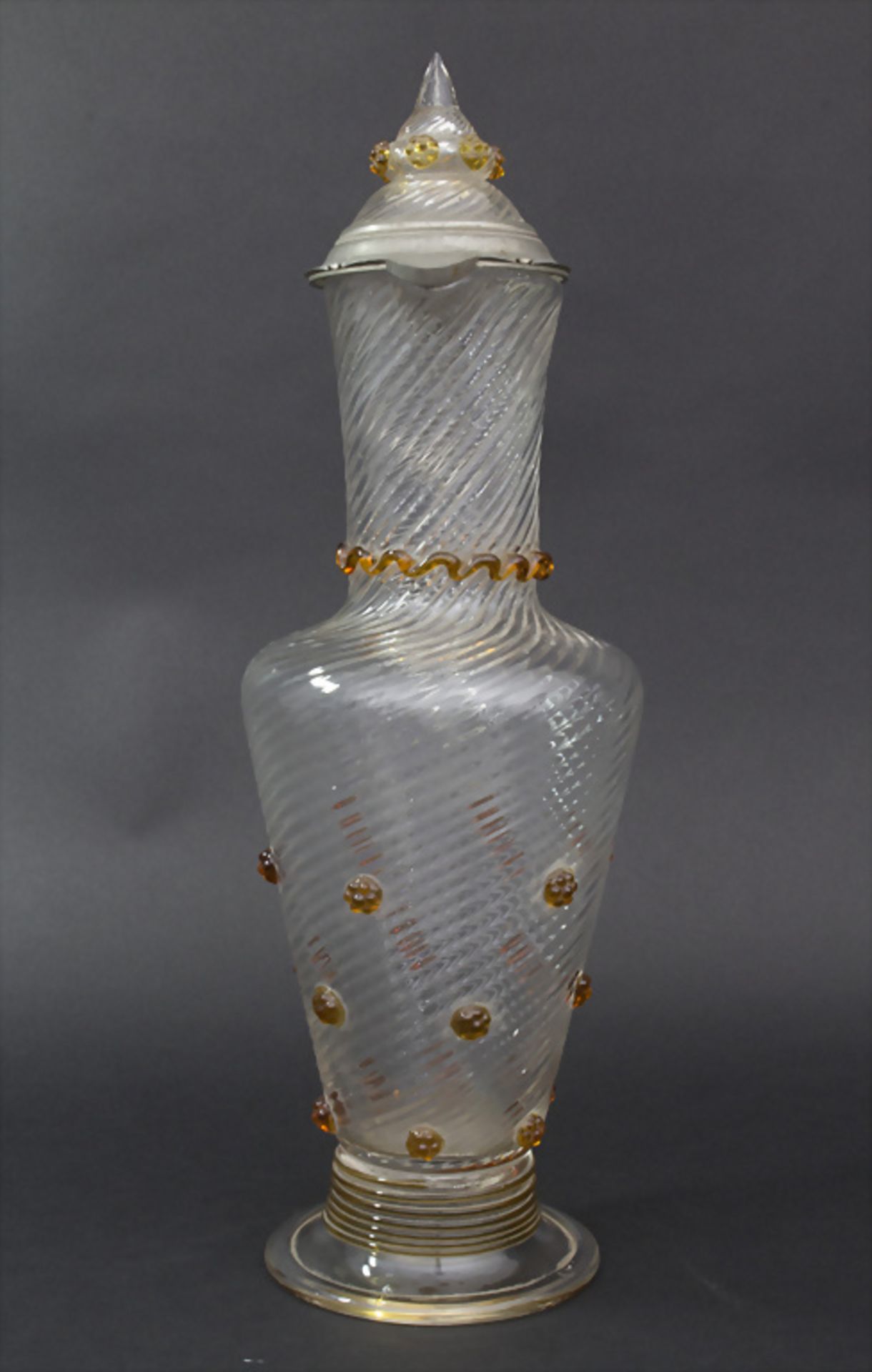 Weinkrug / A glass wine jug, deutsch, um 1870 - Image 4 of 7